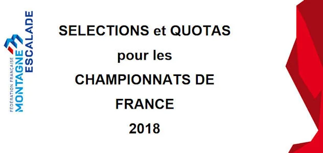 Quota d'accès au championnat de France (bloc/diff/Poussins-Benjamins)