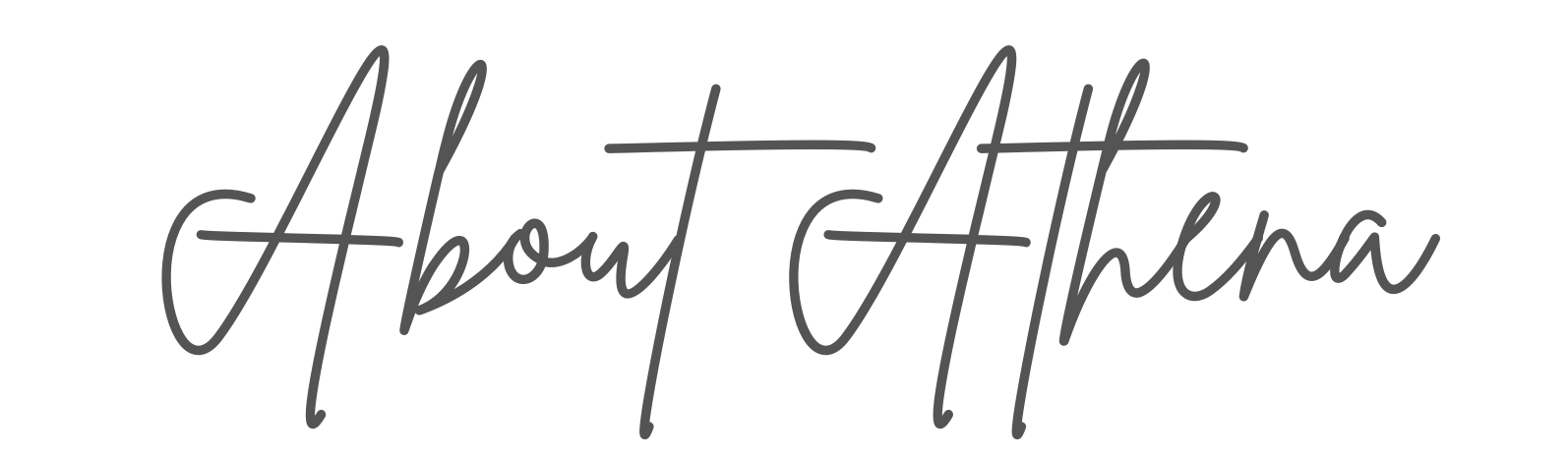 Text that reads 'About Athena' in cursive font.