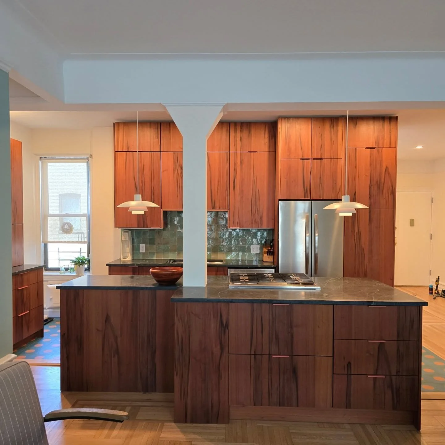 Brand new custom kitchen for our clients in #Kensington! Plus a bonus of our fuzzy buddy 🥰🐕
.
..
...
....
#kitchenreno #apartmentreno #love #generalcontractorbrooklyn