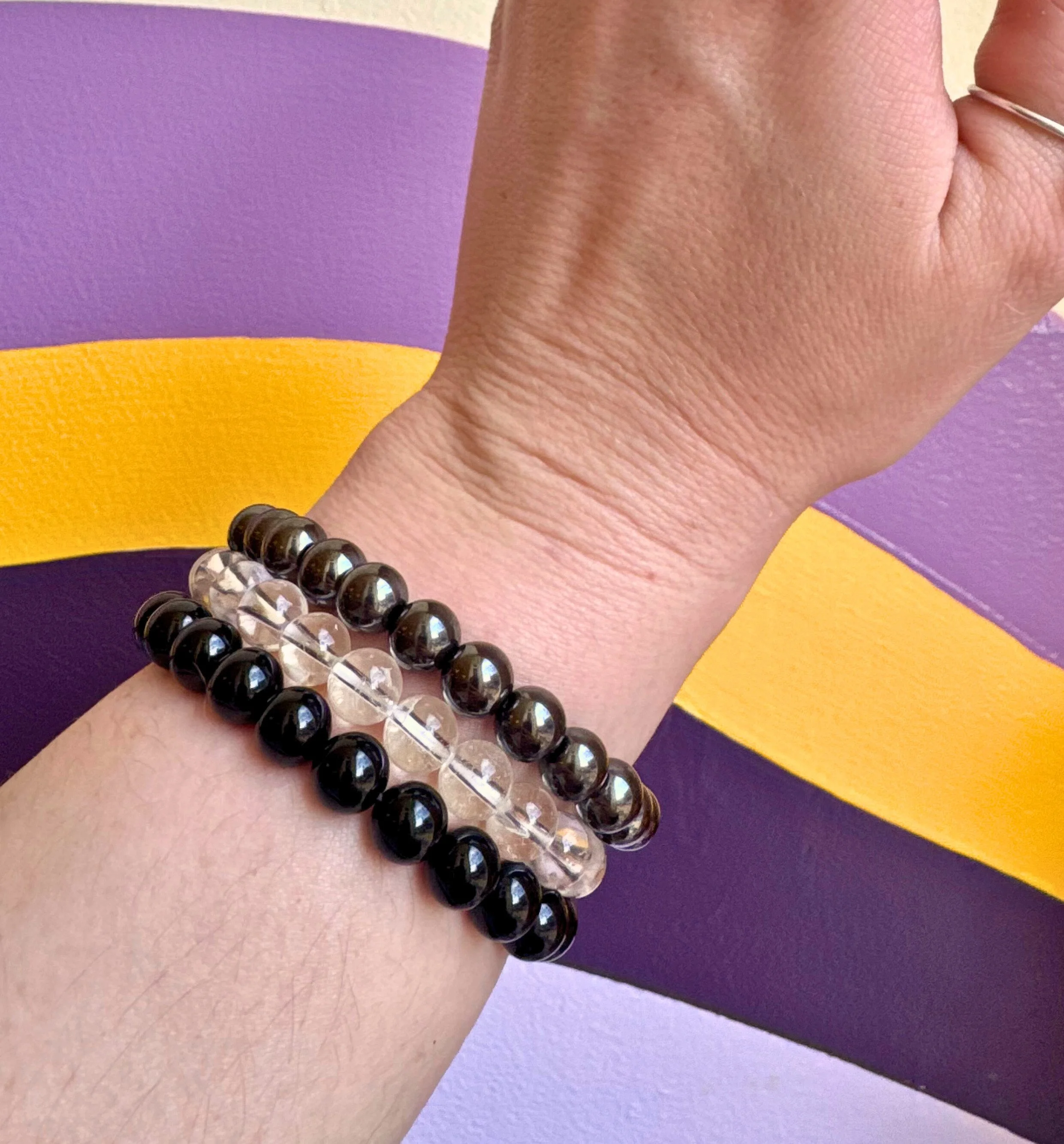 Bad Vibes, Be Gone  - Protection & Grounding 3 Bracelet Set