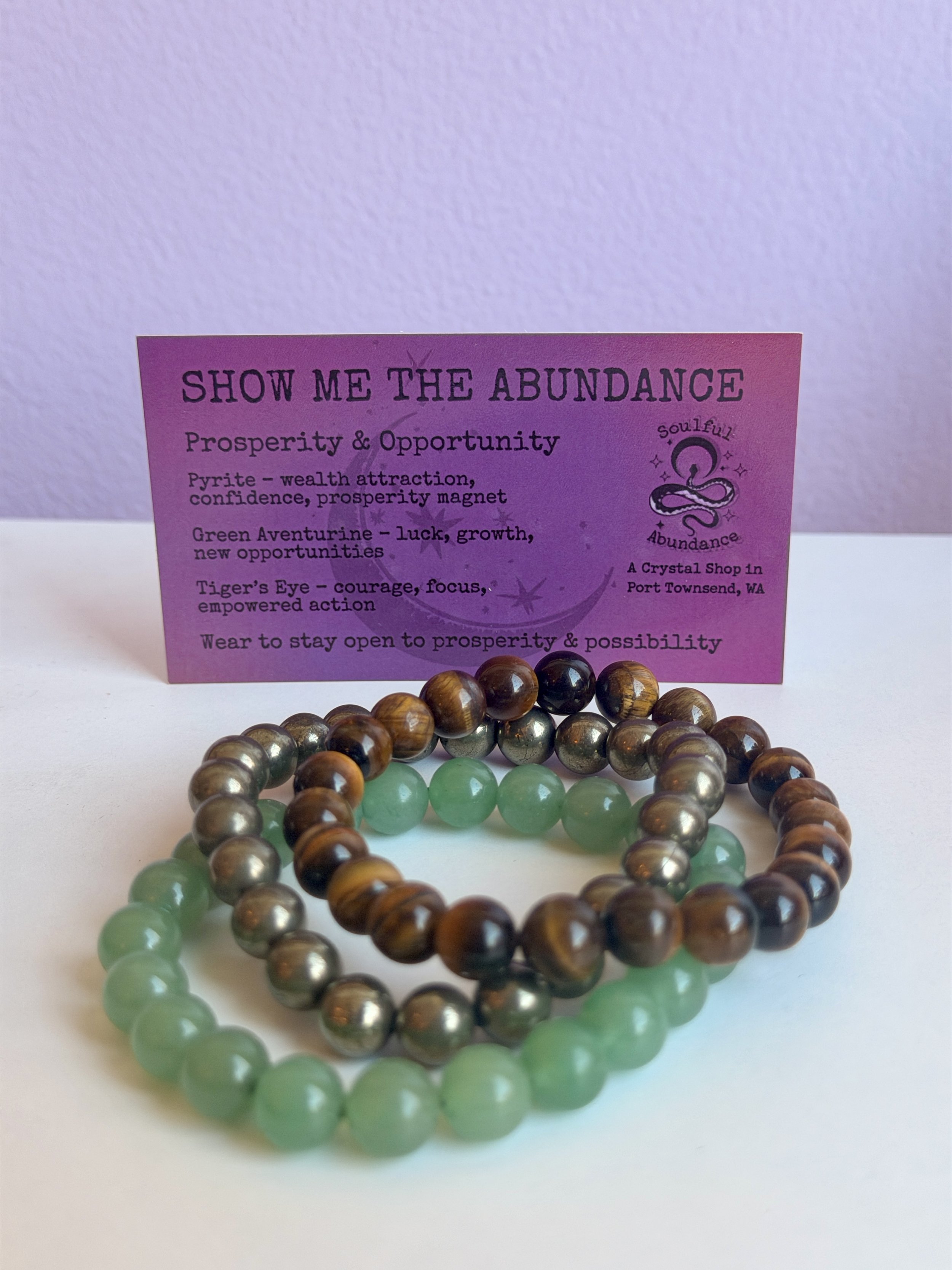 Show Me the Abundance - Prosperity & Opportunity - 3 Bracelet Set