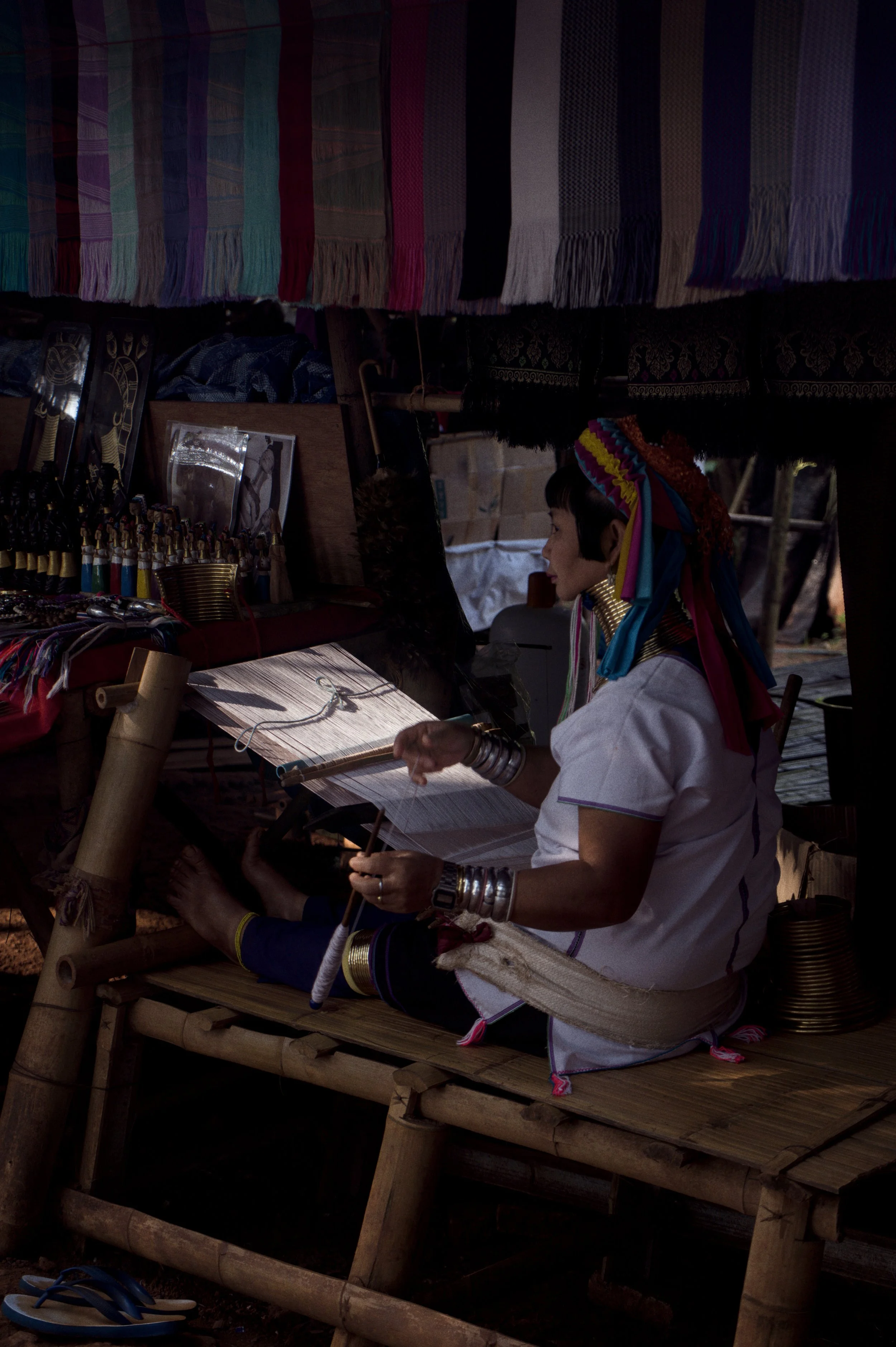 Reisfotografie: vrouw langnek dorp thailand