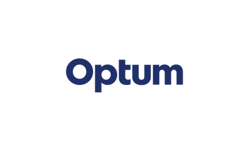 Optum logo with blue text on a white background.