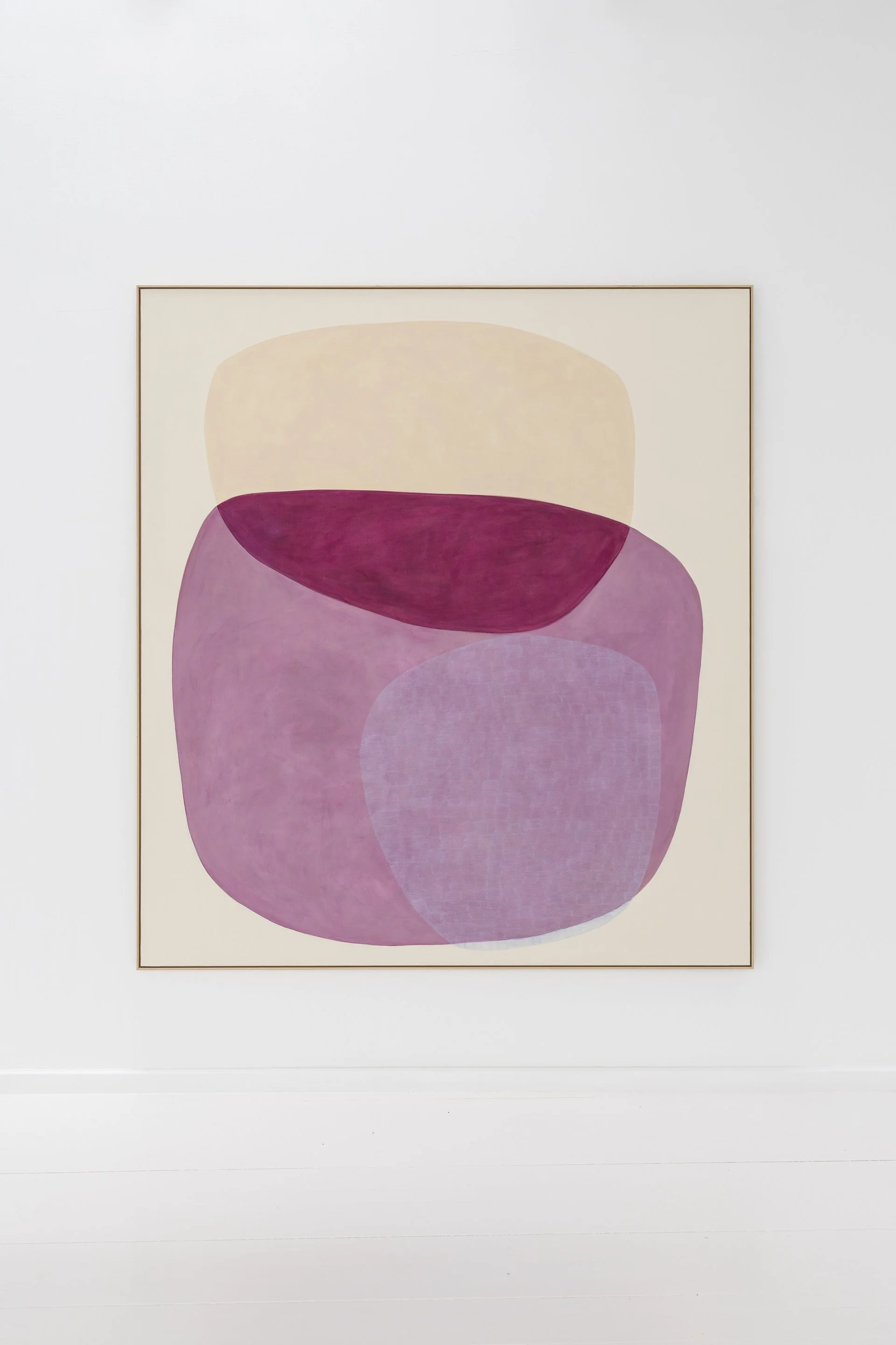 Maru Quiñonero, La Extranjera, 2025, Acrylic and pencil on canvas, 79.7 x 71.85 x 1.37 in, Framed