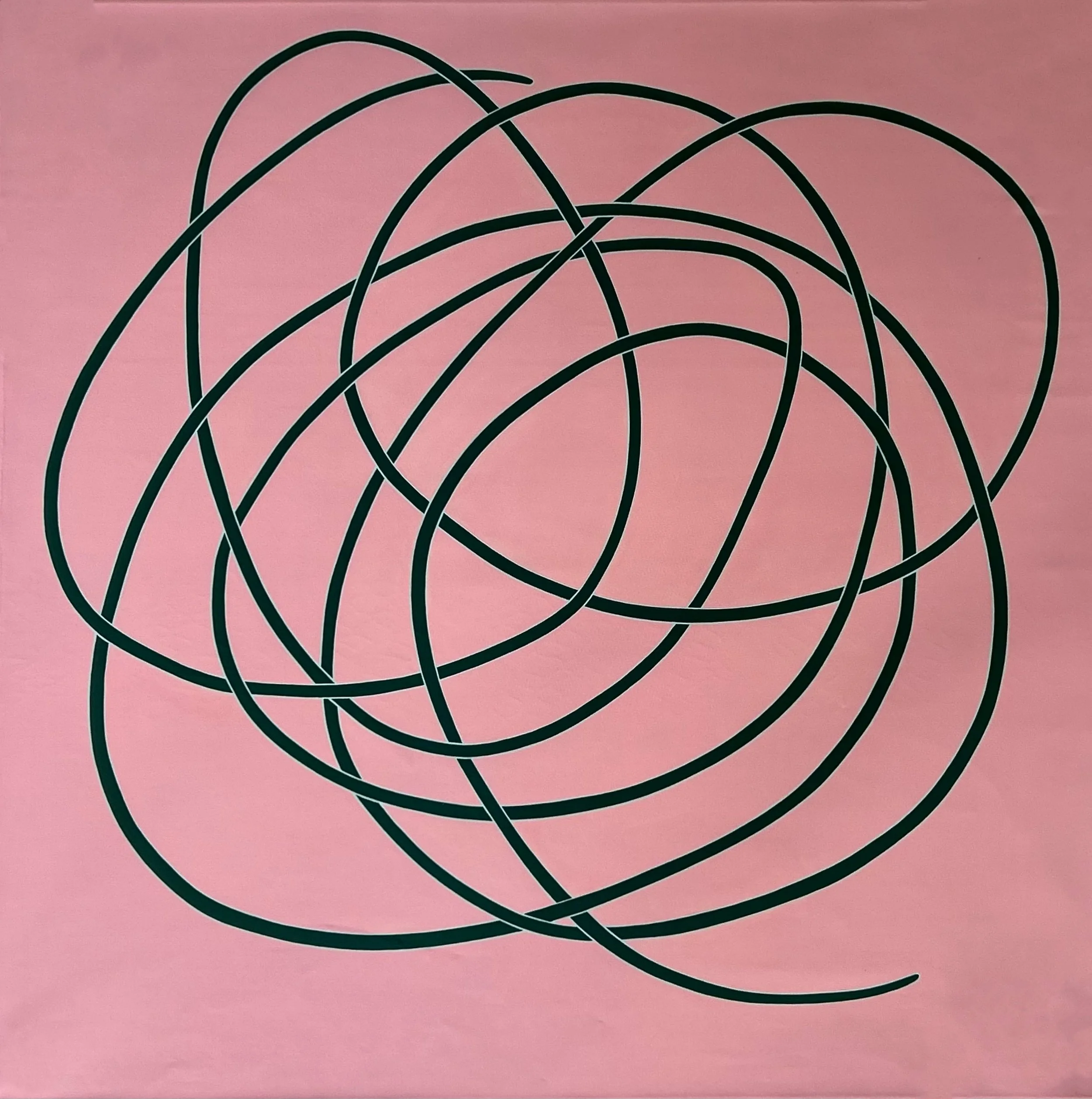 Lucy Soni, Blind Fellows Can Easily Follow, 2021, Acrylic on canvas, 61 x 61 inches