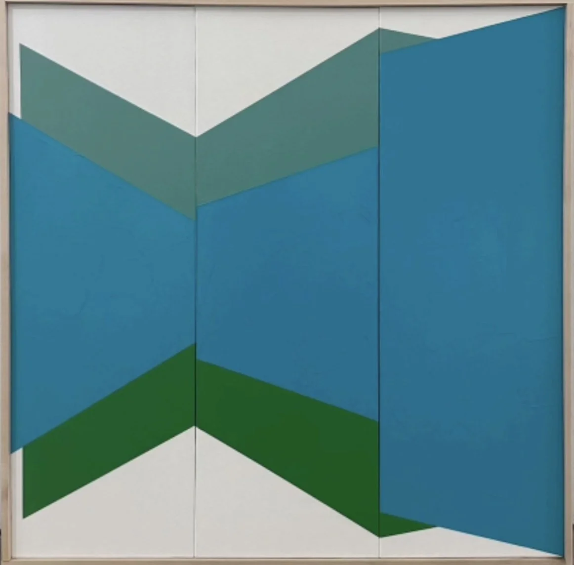 Jason Trotter, Interaction: Nuanced Teal, 2025, Acrylic on canvas, 37 x 37 x 2 inches