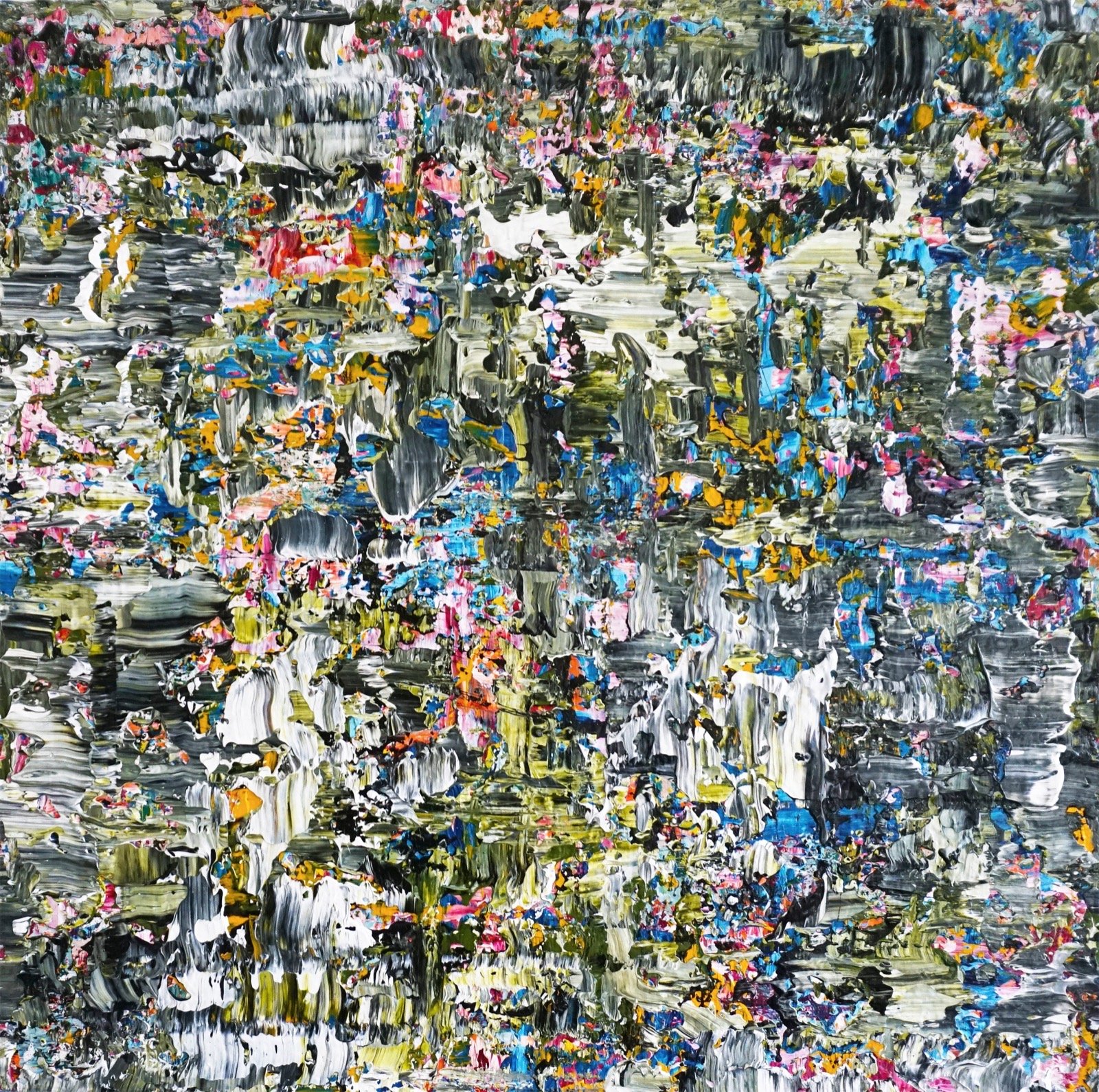 Khalilah Birdsong, Towards the Ether, 2022 - 2025, Acrylic on canvas, 20 x 20 x 1.38 inches