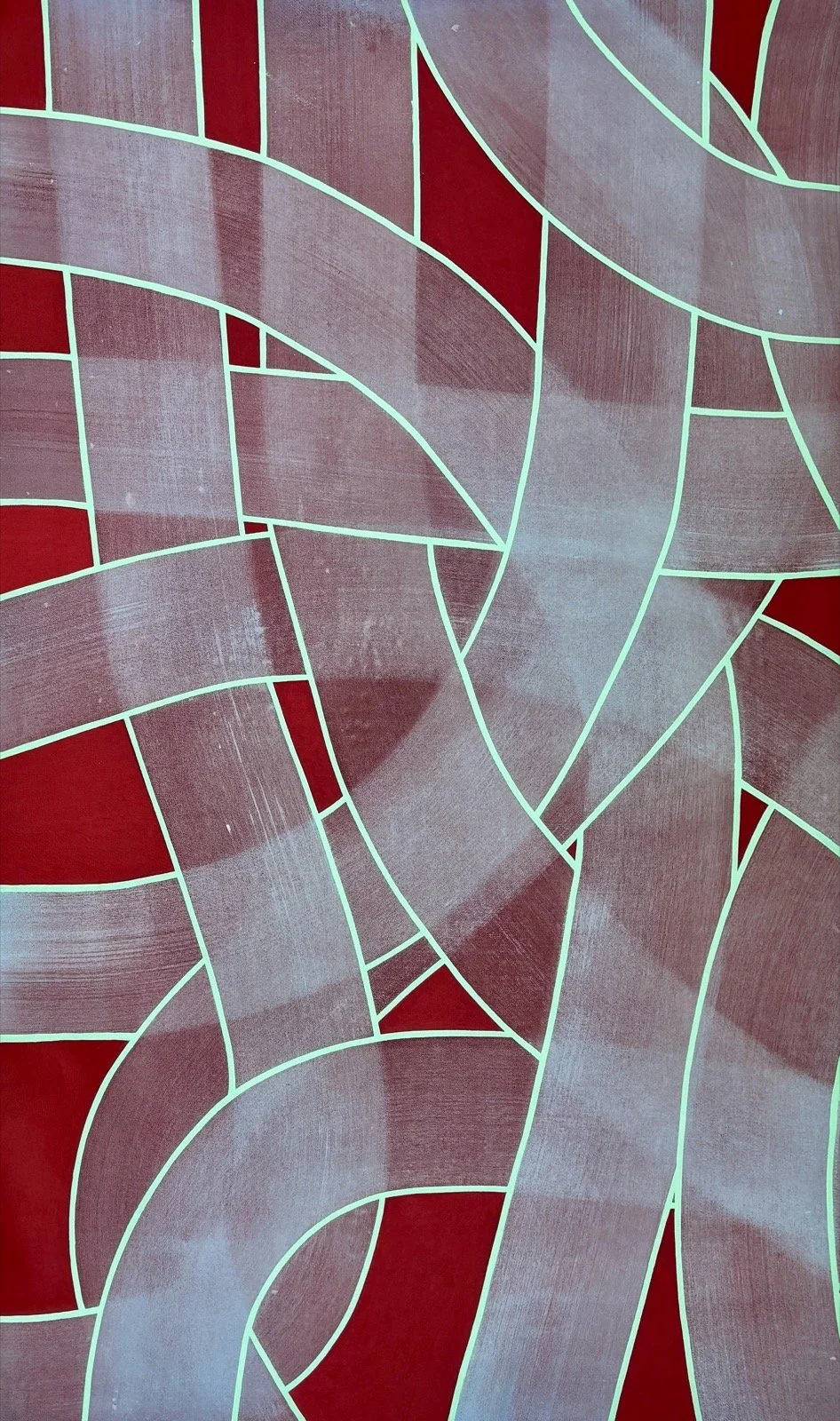 Lucy Soni, Buff Arches (mint), 2025, Acrylic on canvas, 44 x 30 inches