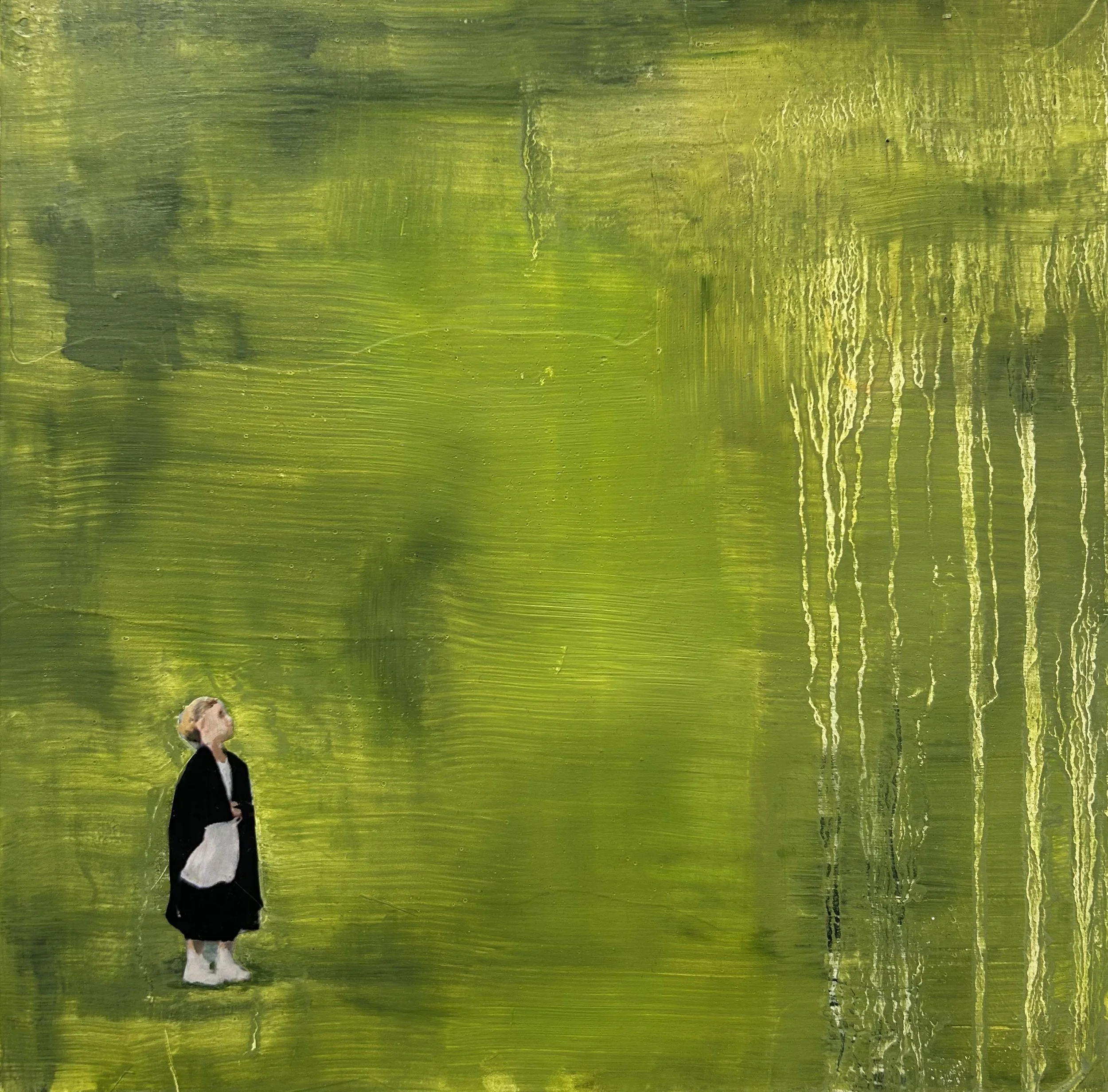 Holland Cunningham, Wonder, 2025, Oil on board, 11.75 x 11.75 inches