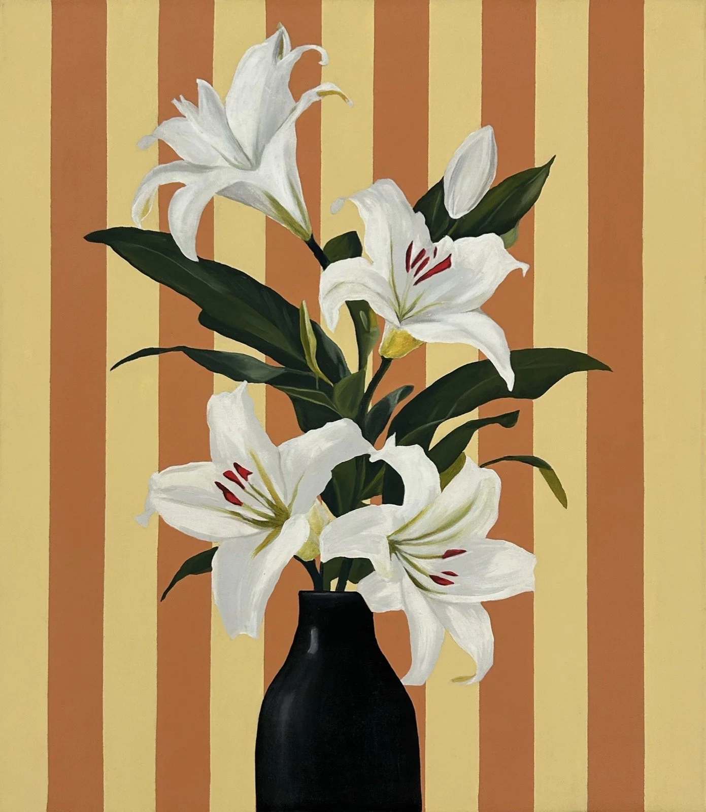 Daniel Adenitan, Lilly Bloom, 2026, Oil and Acrylic on Canvas, 30 x 26 inches