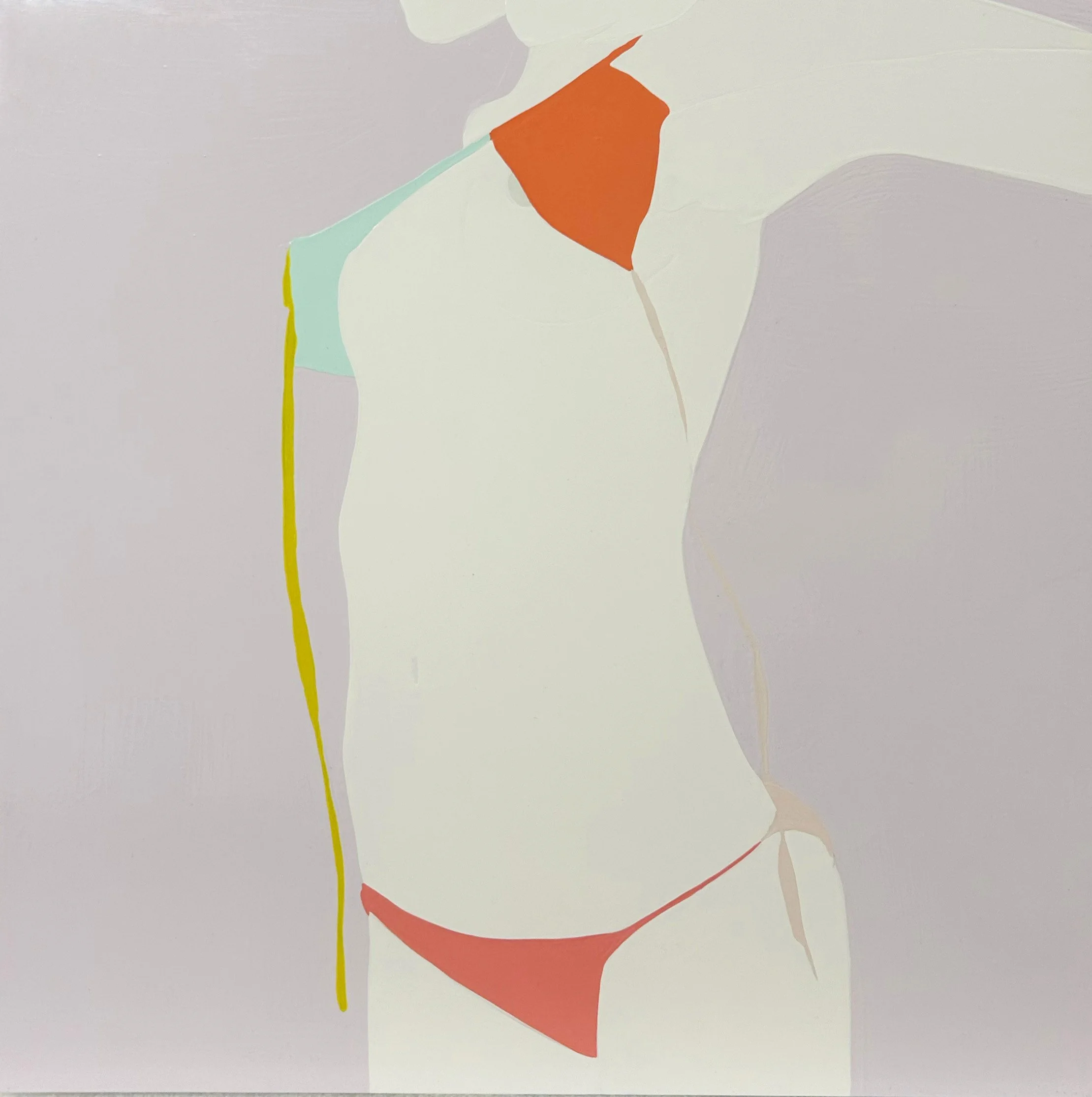 Fragment III, 2026, Gloss on aluminum, 24 x 24 inches