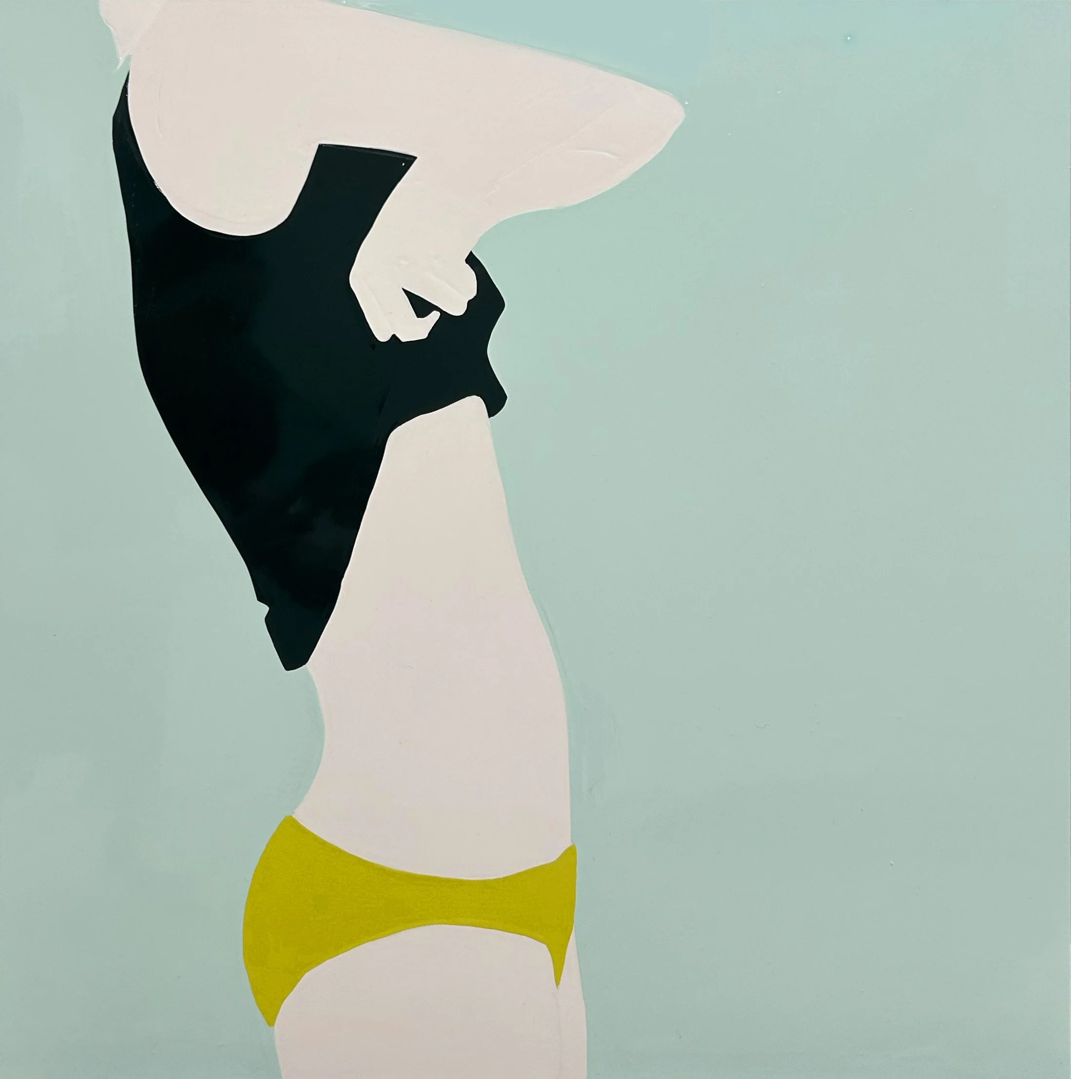 Fragment II, 2026, Gloss on aluminum, 24 x 24 inches