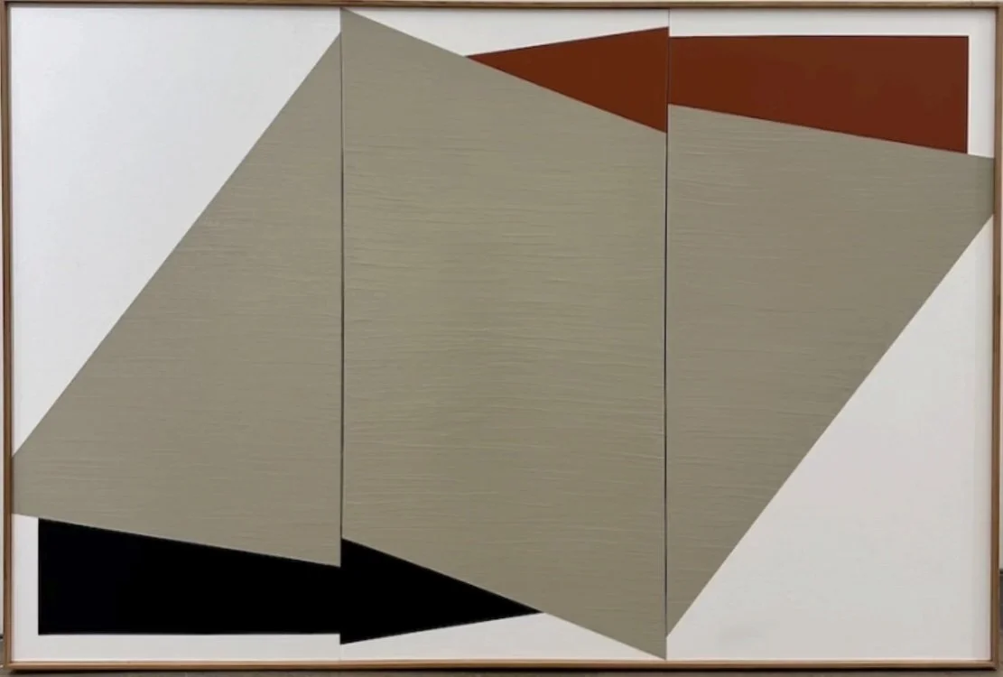 Jason Trotter, Interaction: Rustic Taupe, 2025, Acrylic on canvas, 49 x 73 x 2.25 inches