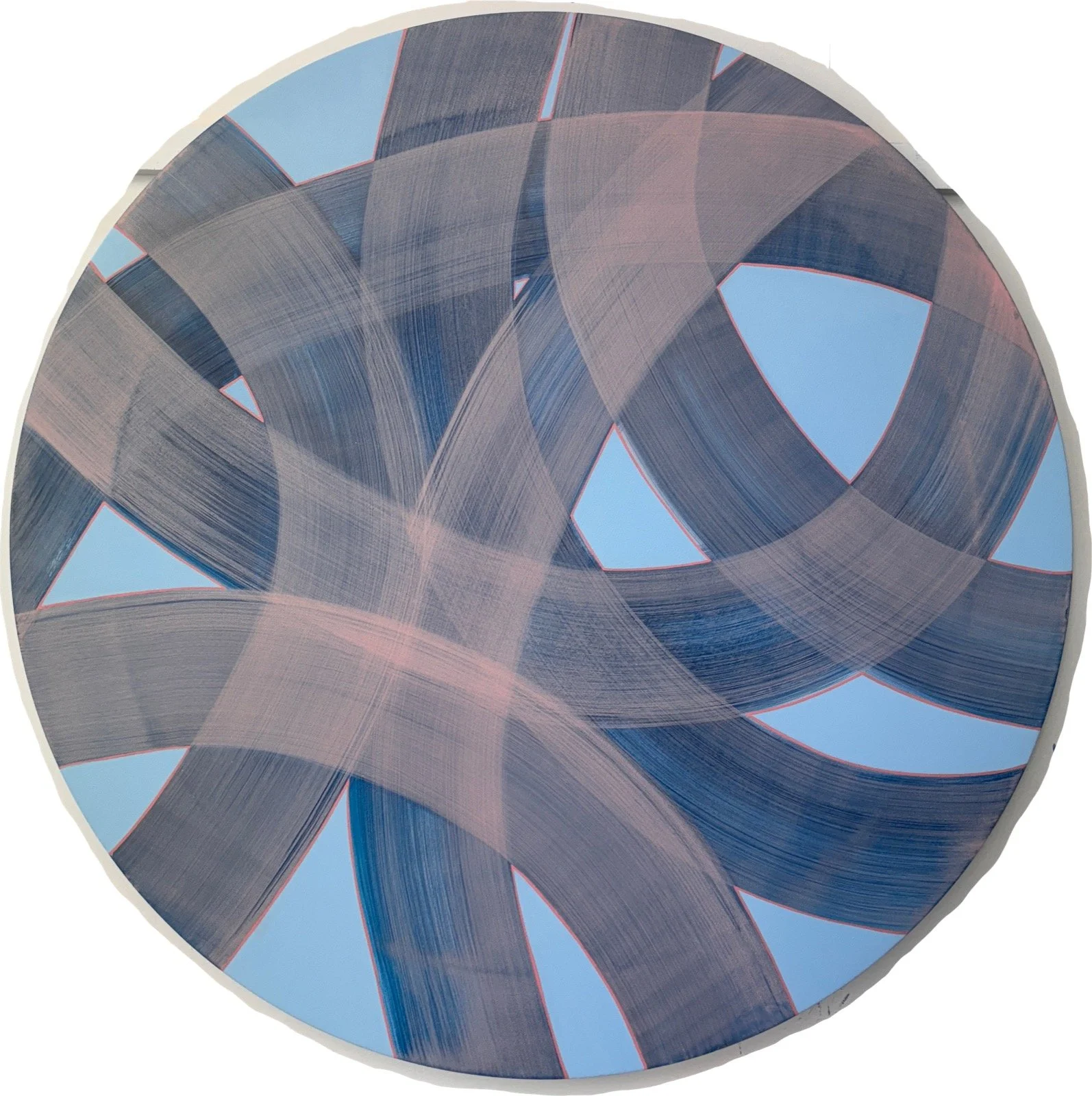 Lucy Soni, Difficult to Believe, 2025, Acrylic on linen, 40 inches in diameter