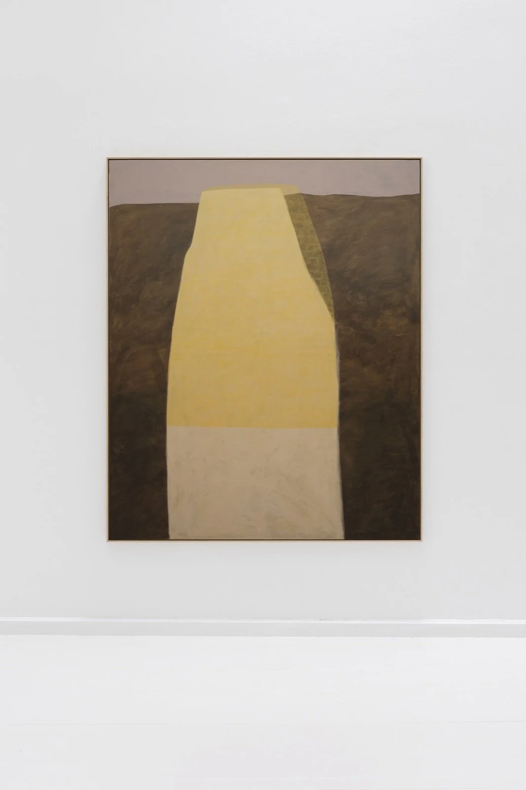 Maru Quiñonero, GOLDEN HOUR, 2026, Acrylic and pencil on canvas, 63 x 51.2 Inches, Framed