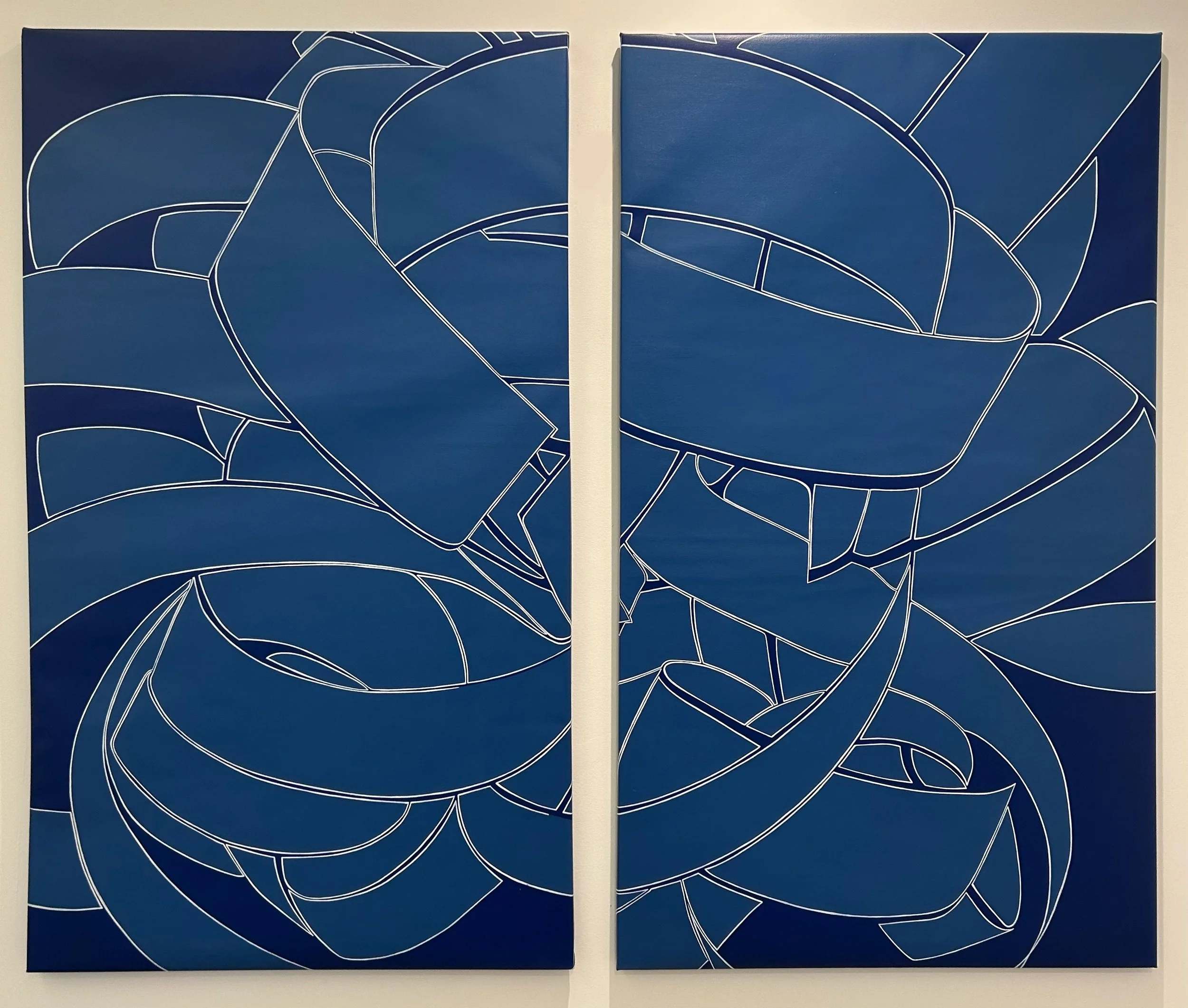 Lucy Soni, Belted Beauty, 2026, Acrylic on canvas, 52 x 60 inches