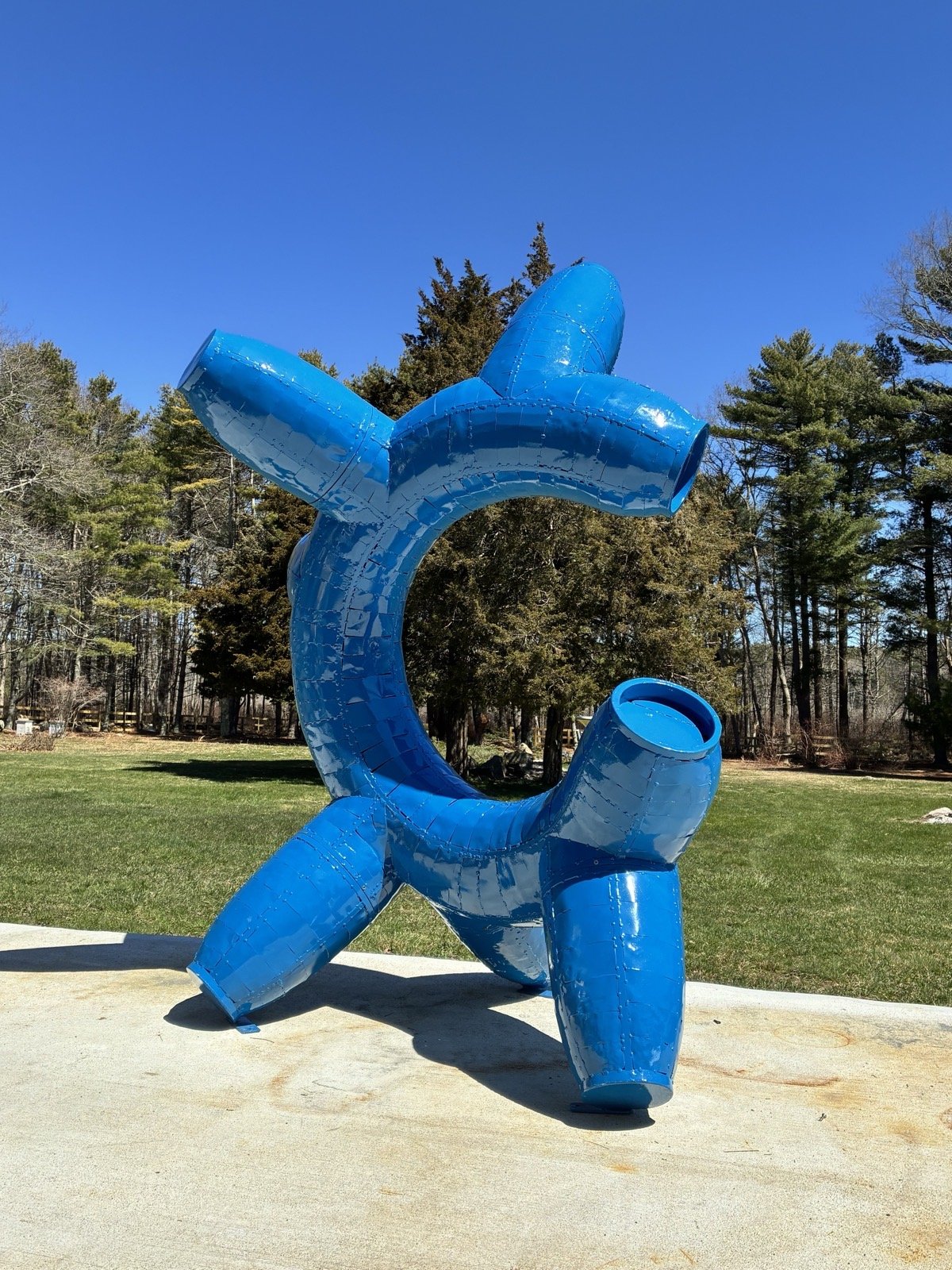Mike Hansel, Inflatable Solid, 2026, Powder coated, galvanized steel, 96 x 84 x 48 inches