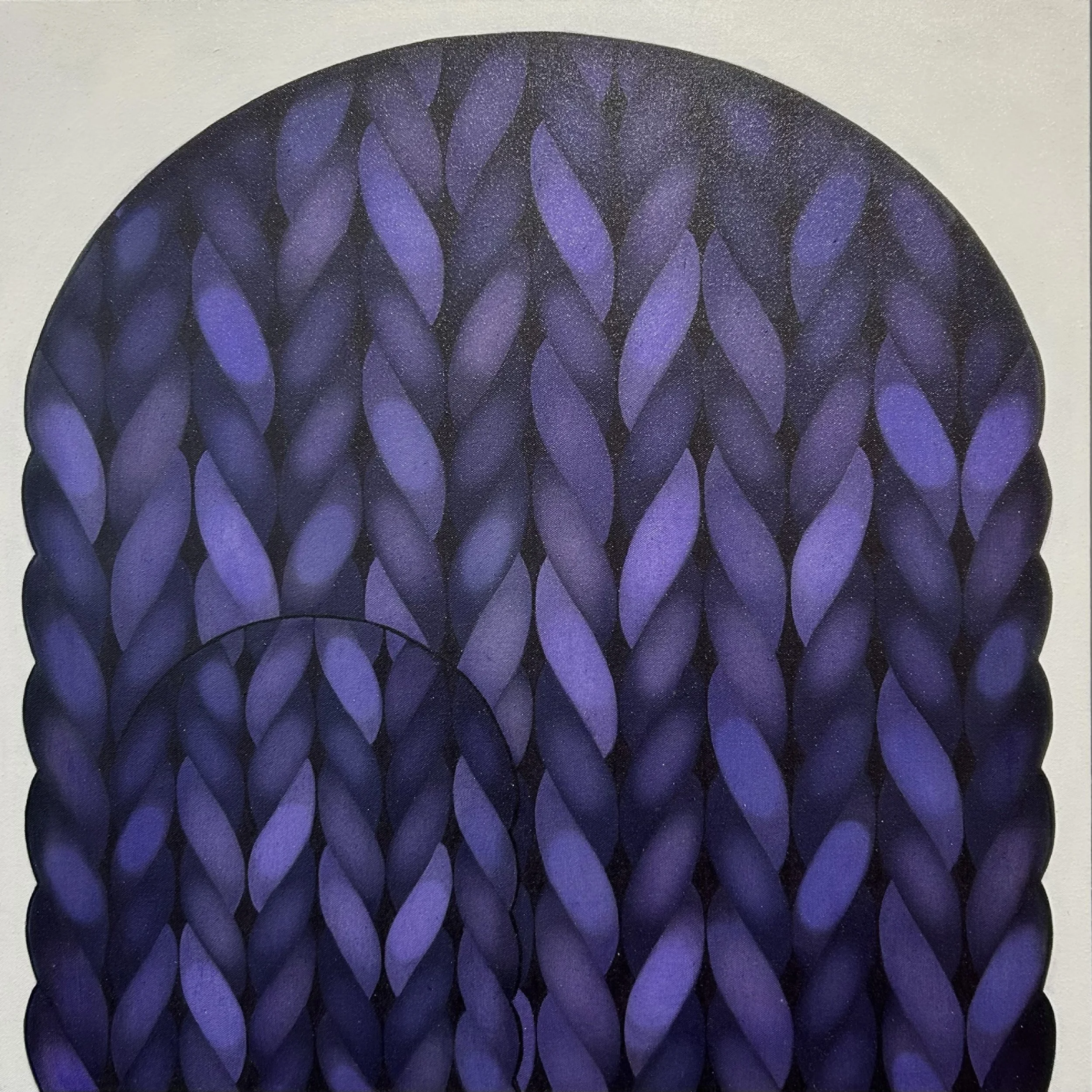 Jeff Chester, The Purple Mitten, 2023, Oil on canvas on panel, 30 x 30 inches