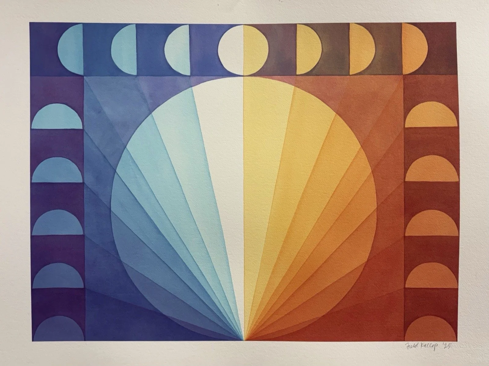 Field Kallop, Shell Study, 2025, Watercolor on paper, 22.5 x 30 inches