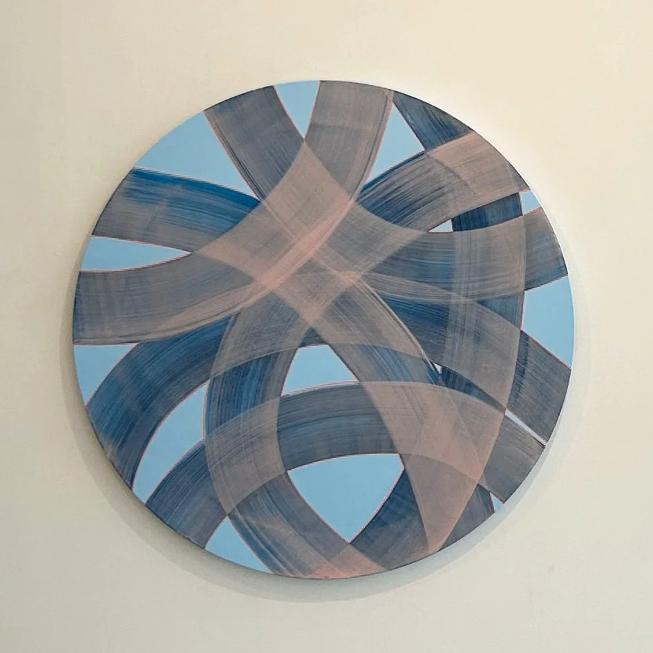 Lucy Soni, Difficult to Believe, 2025, Acrylic on linen,  40 inches in diameter