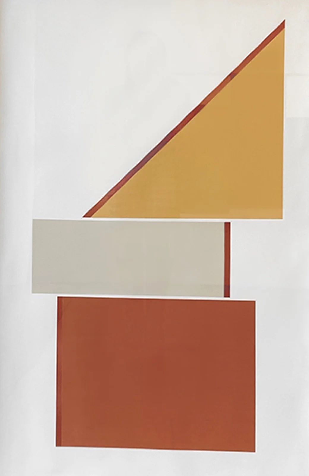 Jason Trotter, Modular Arrangement no. 1, 2023, Acrylic on paper, 42.5 x 28.5 x 2.5 inches