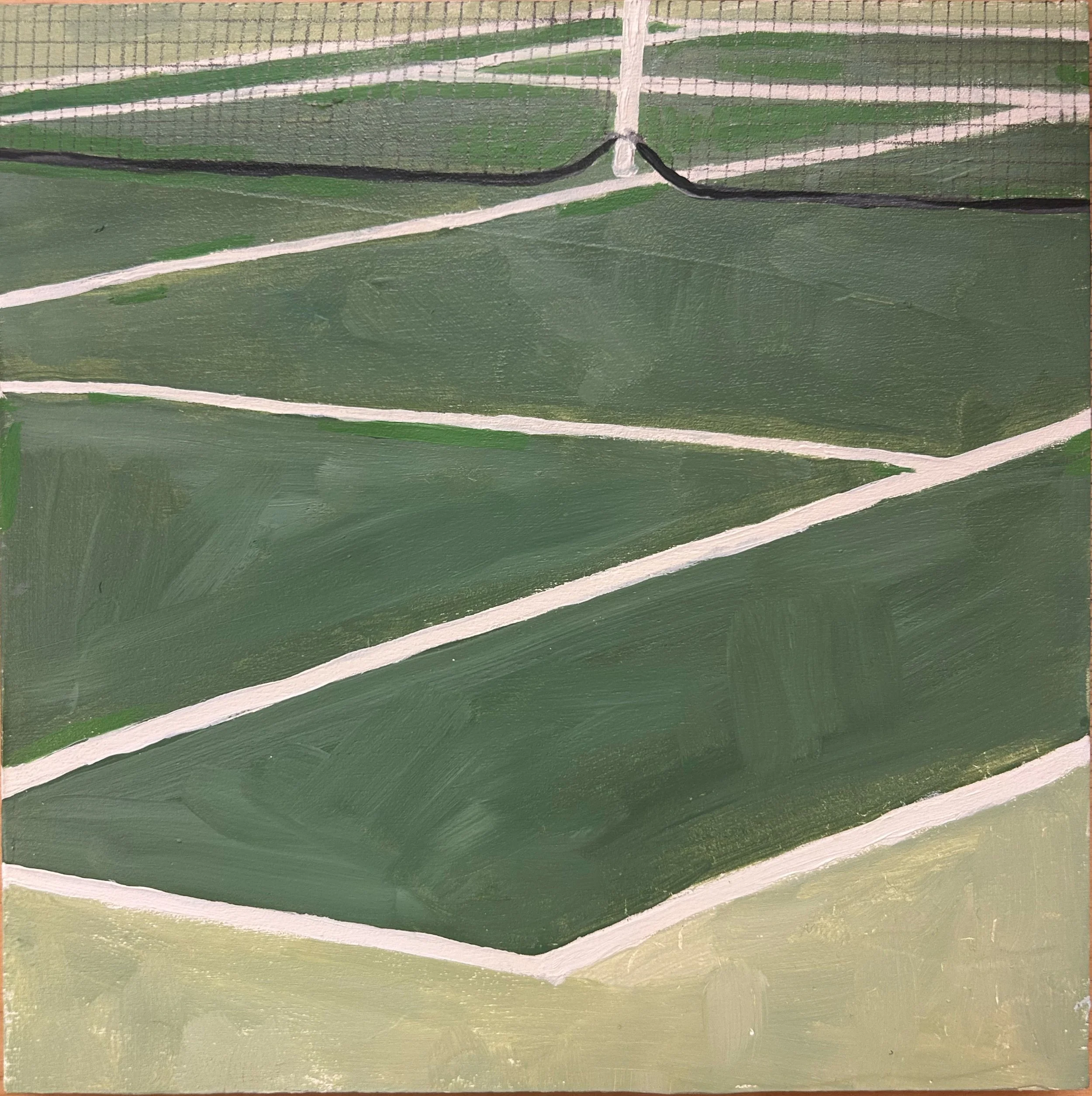 Holland Cunningham, Club Lane, 2022, Oil on board, 8 x 8 inches
