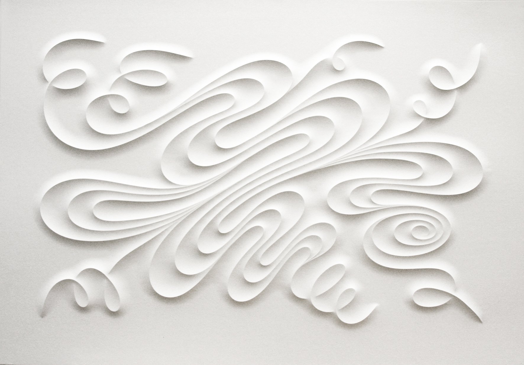 Jacinto Moros, FINW, 2017, Blind embossing on Arches paper, 39 x 56 inches