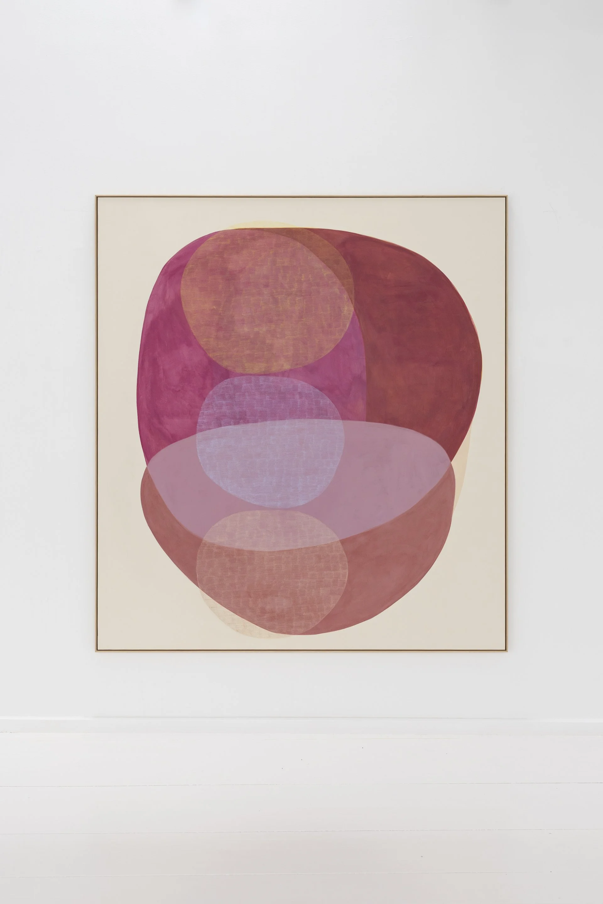 Maru Quiñonero, La Electricidad, 2025, Acrylic and pencil on canvas, 79.7 x 71.85 x 1.37 in, Framed