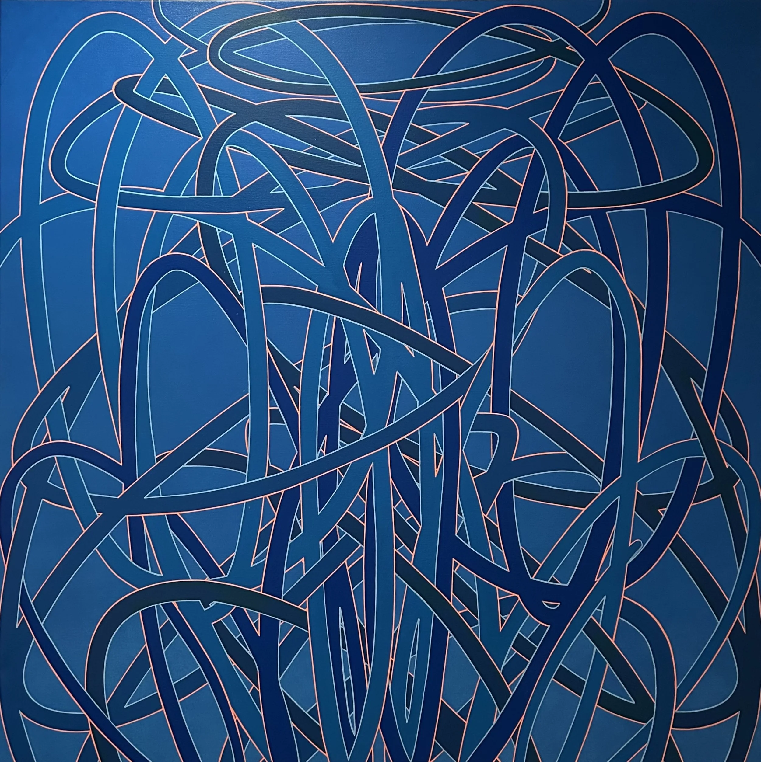 Lucy Soni, Swing, 2022, Acrylic on canvas, 50 x 50 inches