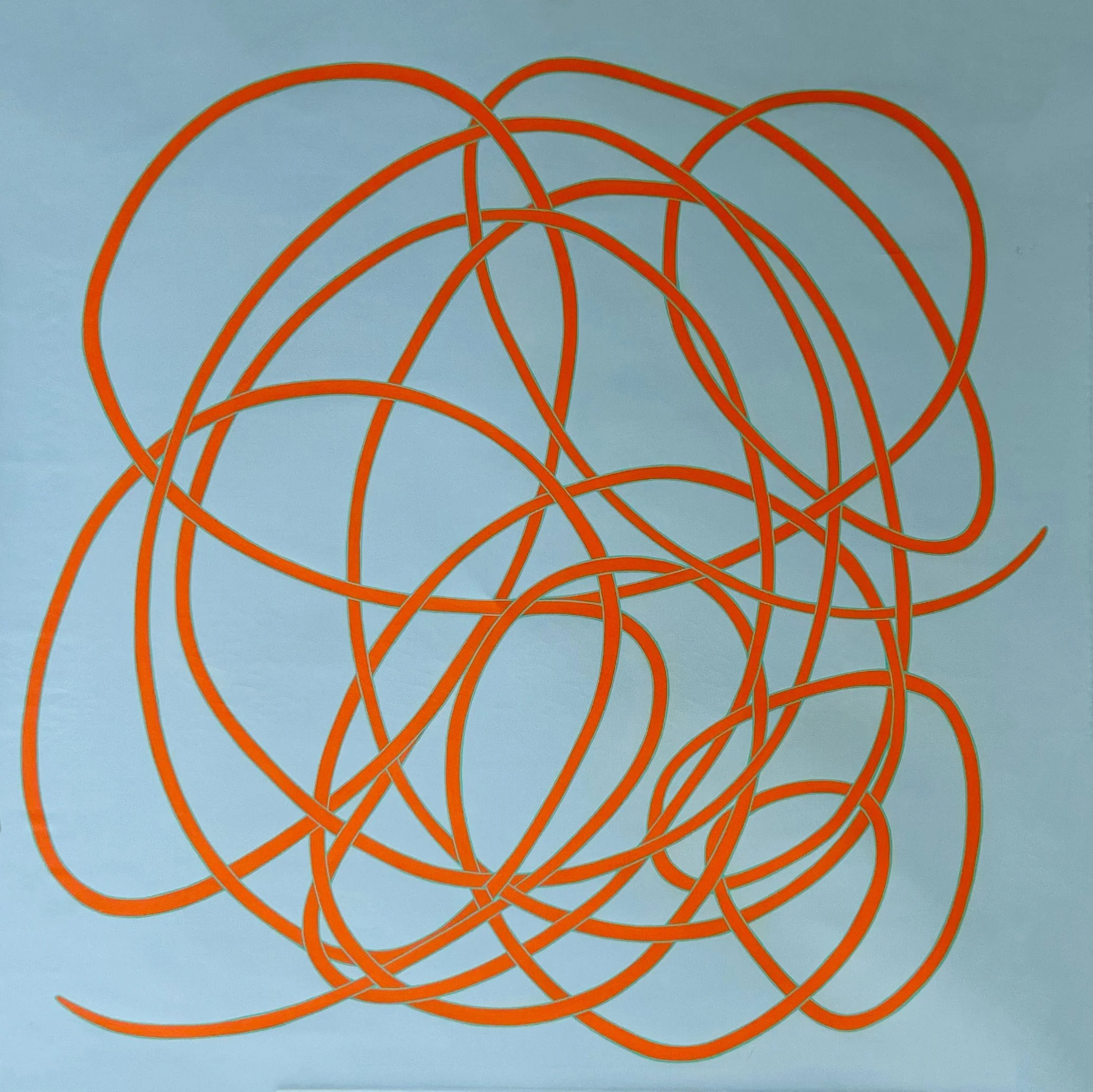 Lucy Soni, The Bustle Fails, 2021, Acrylic on canvas, 61 x 61 inches