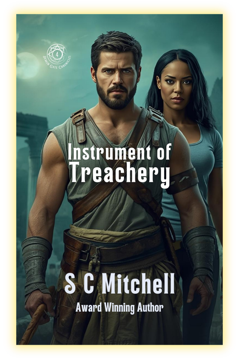 Cover of Instrument of Treachery Book 4 of S. C. Mitchell's Demon Gate Chronicles
