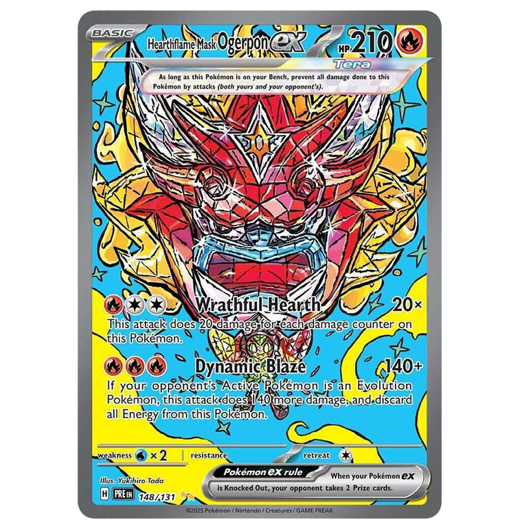 Hearthflame Mask Ogerpon ex - 148/131 - Prismatic Evolutions (PRE)