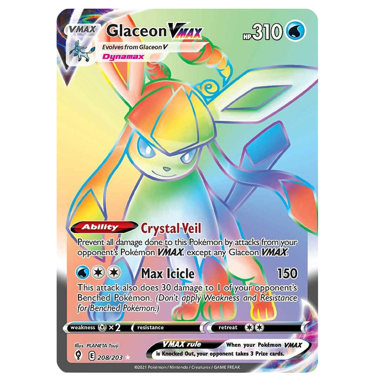 Glaceon VMAX (Secret) - Evolving Skies (SWSH07)