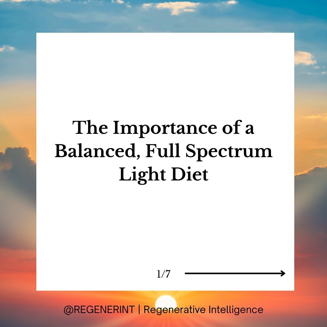 The Importance of a Balanced, Full Spectrum Light Diet 

You can&rsquo;t expect to be healthy if your food diet consists solely of refined, processed foods which lack the full spectrum of nutrients that our bodies require. Just like you can&rsquo;t e