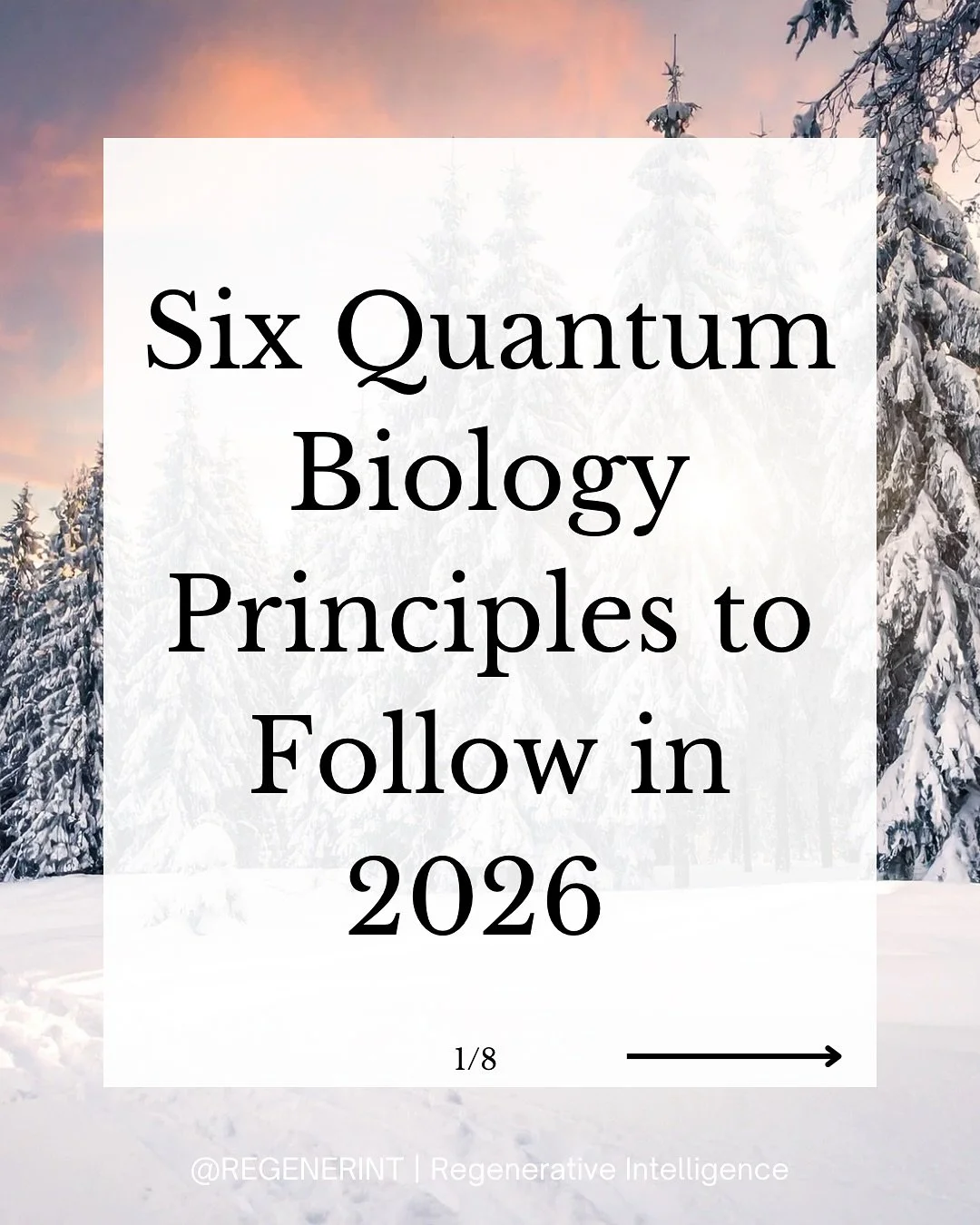 Happy New Year! And welcome 2026. To start the year off on a solid biophysical foundation, here are six quantum and circadian biology based health practices to remember for the path ahead. 

➡️To learn more:
Comment &ldquo;2026&rdquo; for the link to