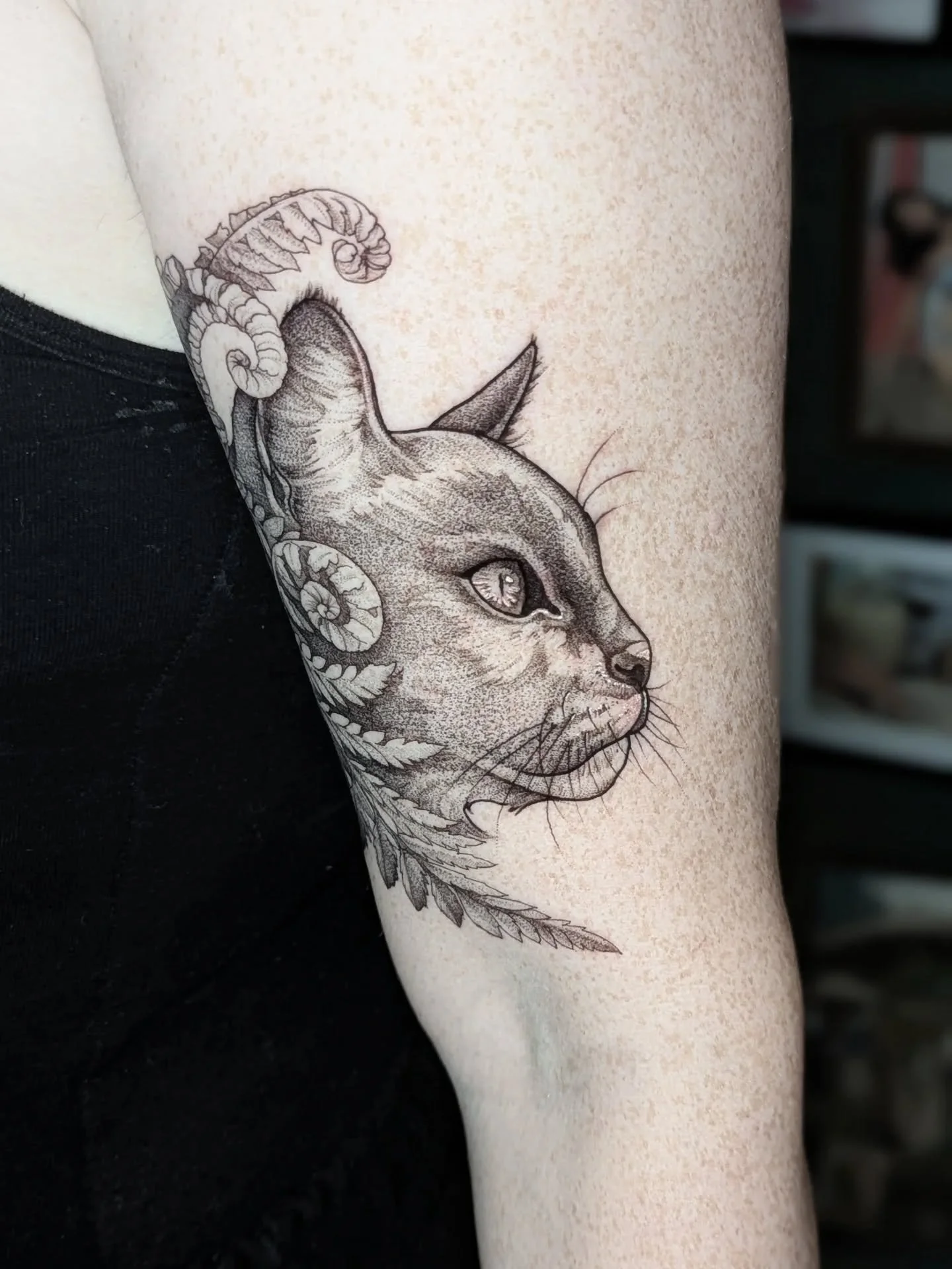 I had the best time tattooing sweet Tux ✨
Thank you so much Esther for trusting me with such a special project and for choosing me for your very first tattoo! 💕

Thinking about getting your own pet portrait?
My books are open, let&rsquo;s chat!

***