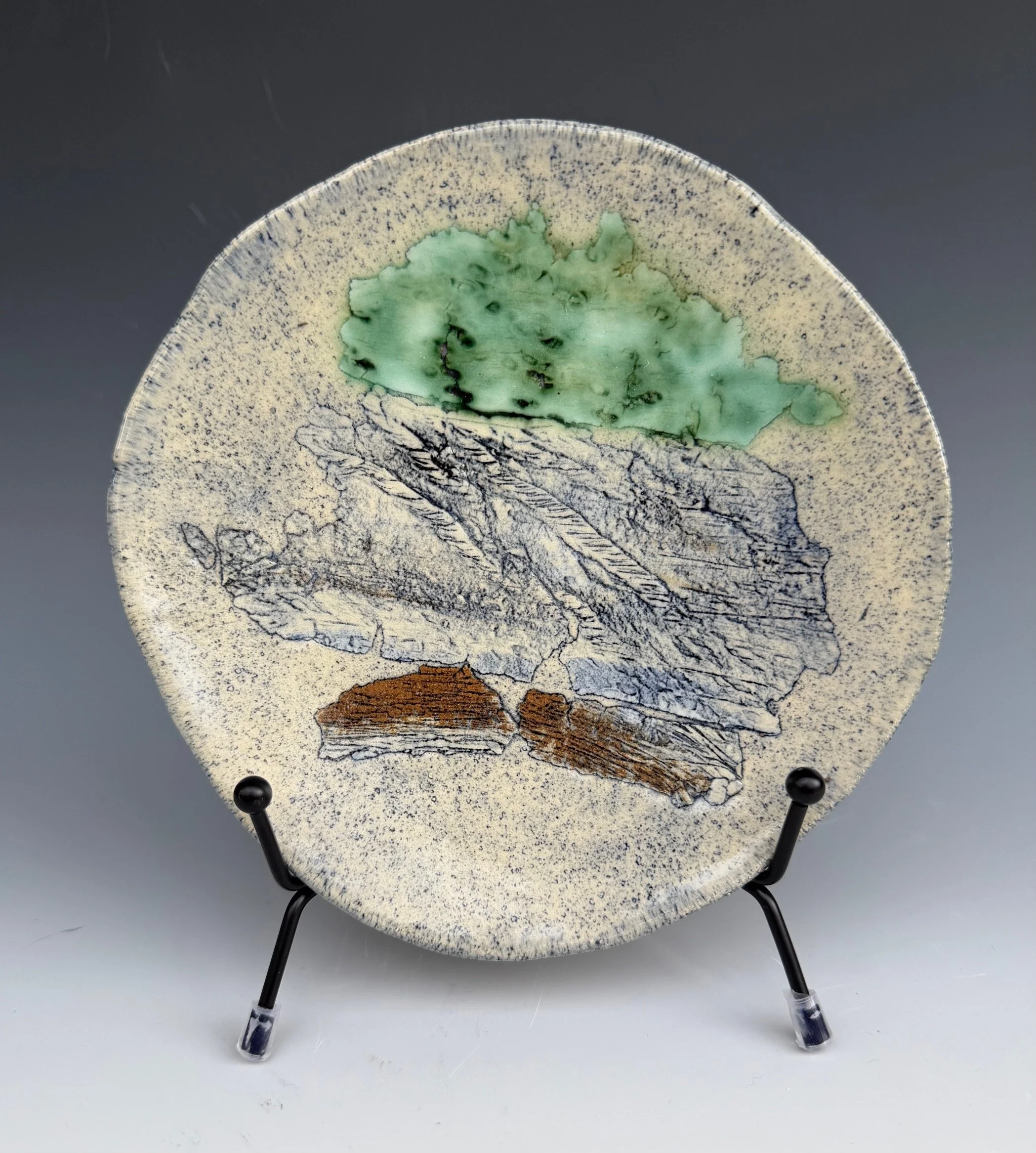 “Flora #3”; Ceramic; 6.5” diameter; 2018