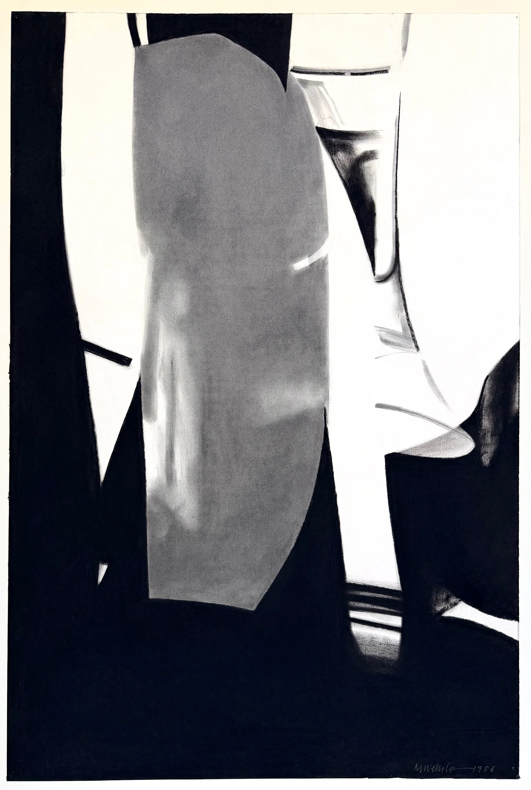 “Looking Back”; Charcoal & Graphite; 40”H x 28” W; 1986