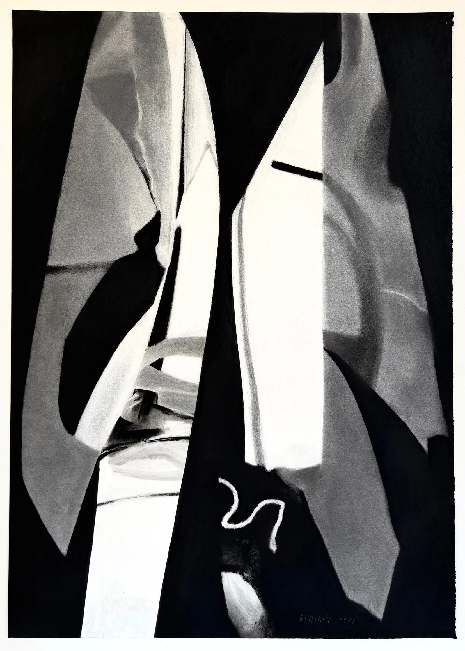 “Monarch”; Charcoal & Graphite; 38H x 28” W; 1985