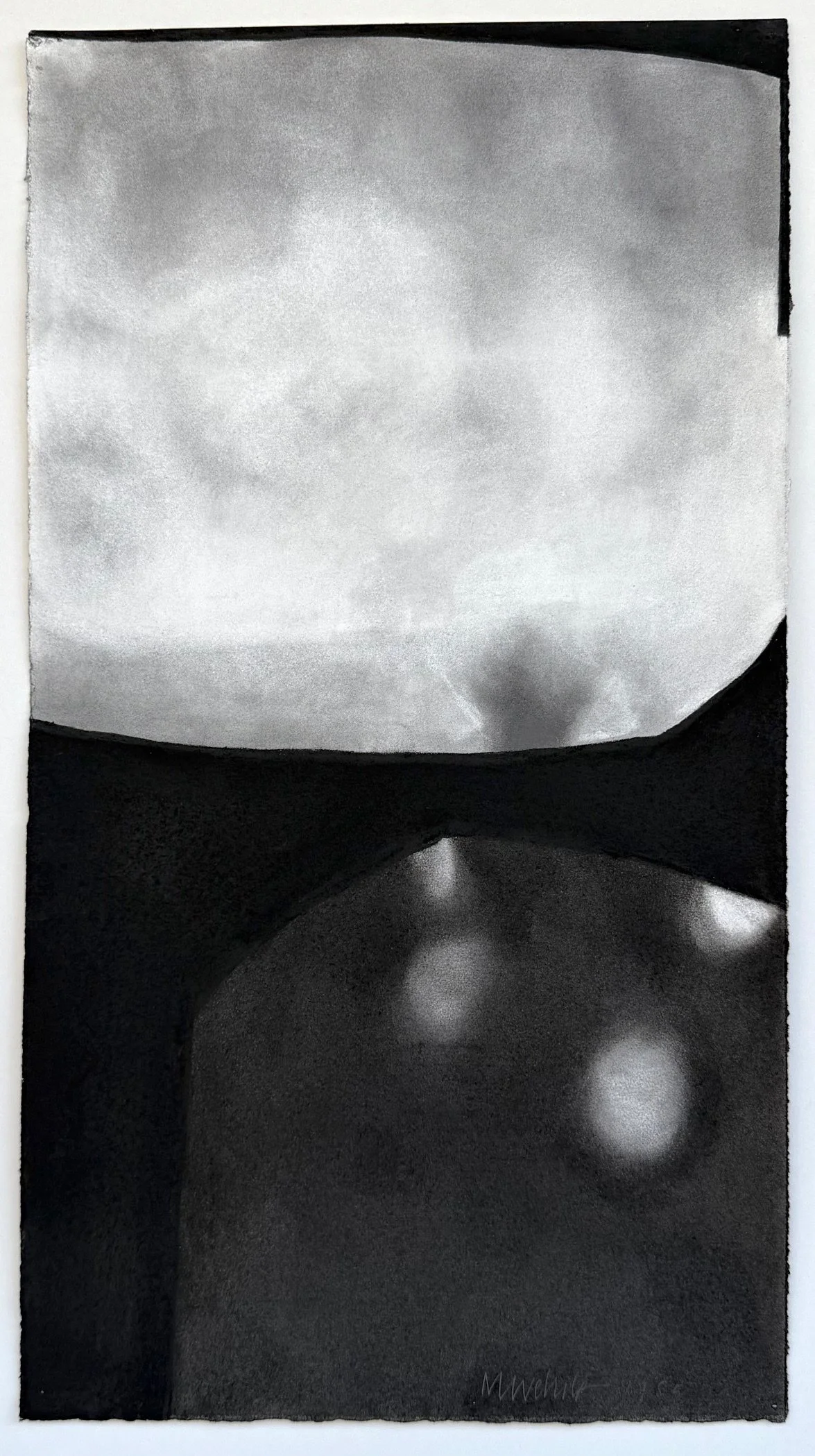 “Stone Flower”; Charcoal & Graphite; 24.5”H x 14.5”W; 1985