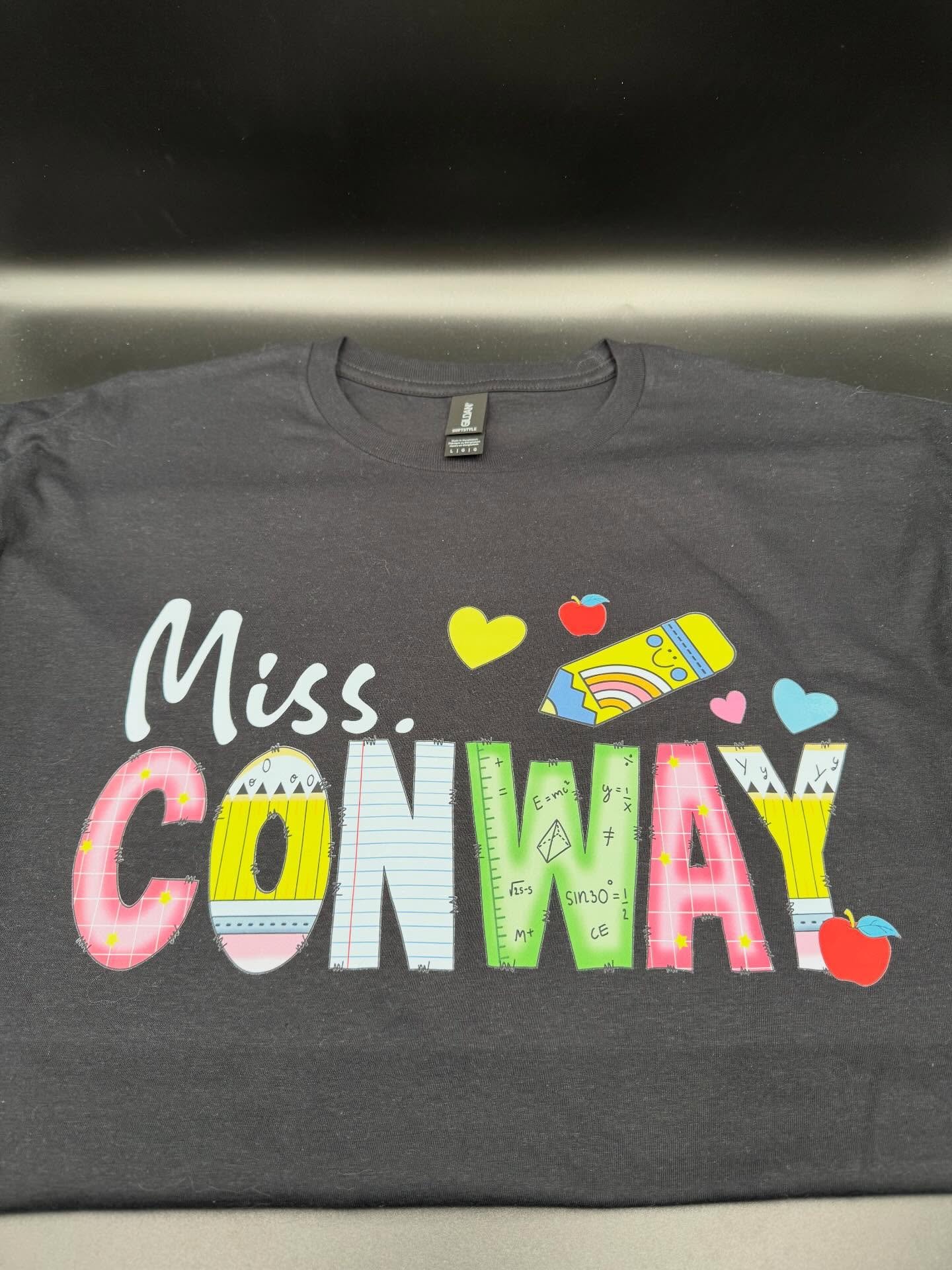Custom Teacher Tees 🍎✏️

Whether you&rsquo;re celebrating a new school year, showing appreciation, or just want something fun to wear in the classroom&mdash;we&rsquo;ve got you covered.

✅ Custom apparel tailored to your name, style, or theme
✅ Grea
