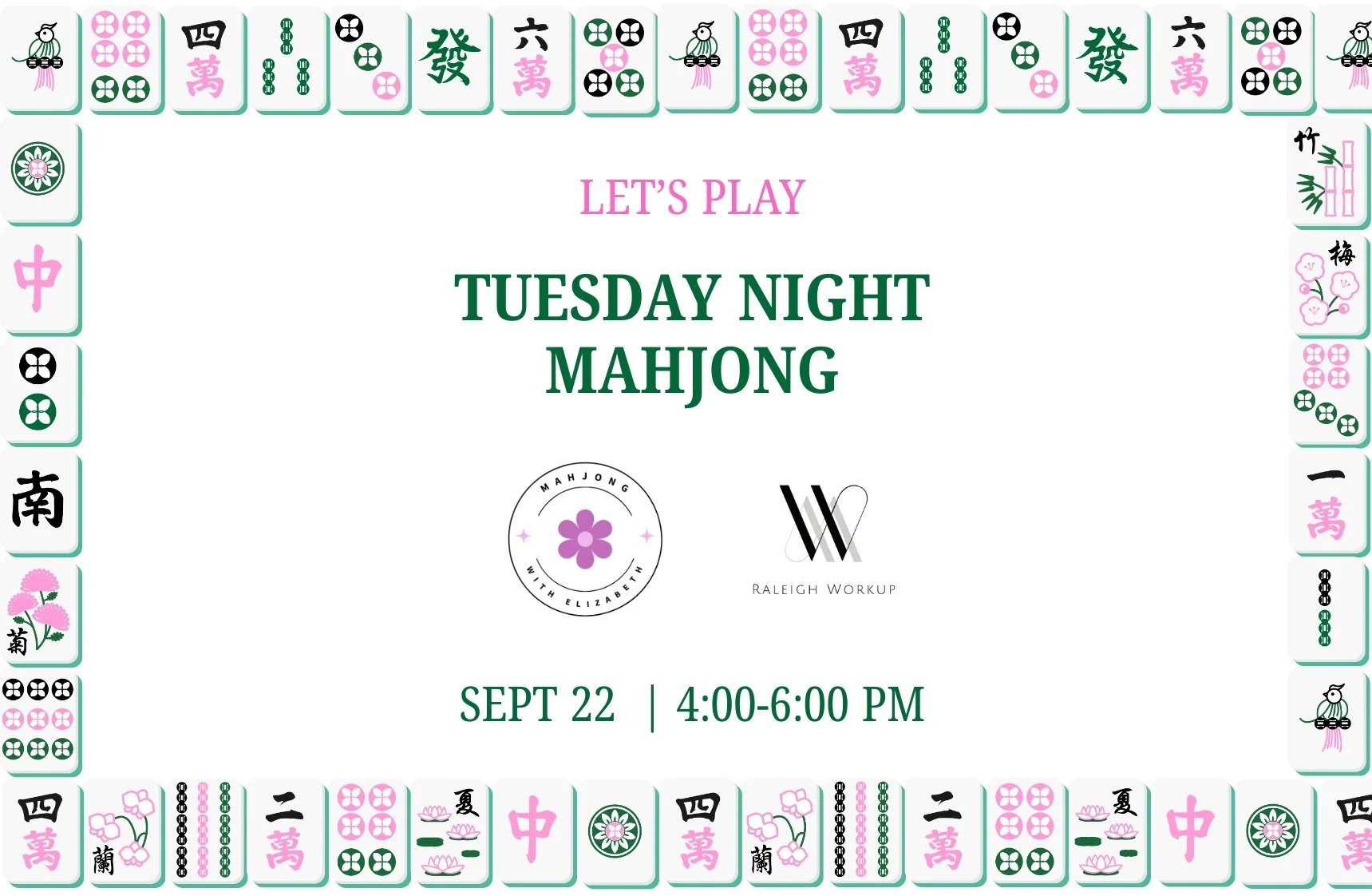 Tuesday Night Mahjong Social
