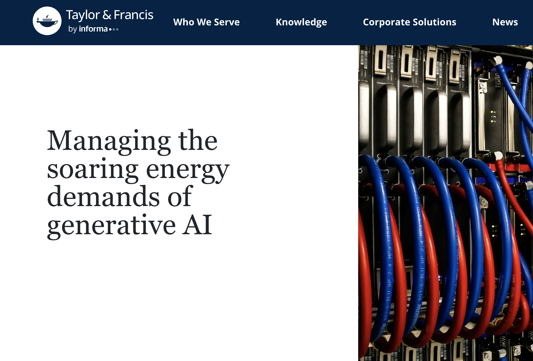 Prof. Klemun featured in Taylor &amp; Francis article on AI and energy use
