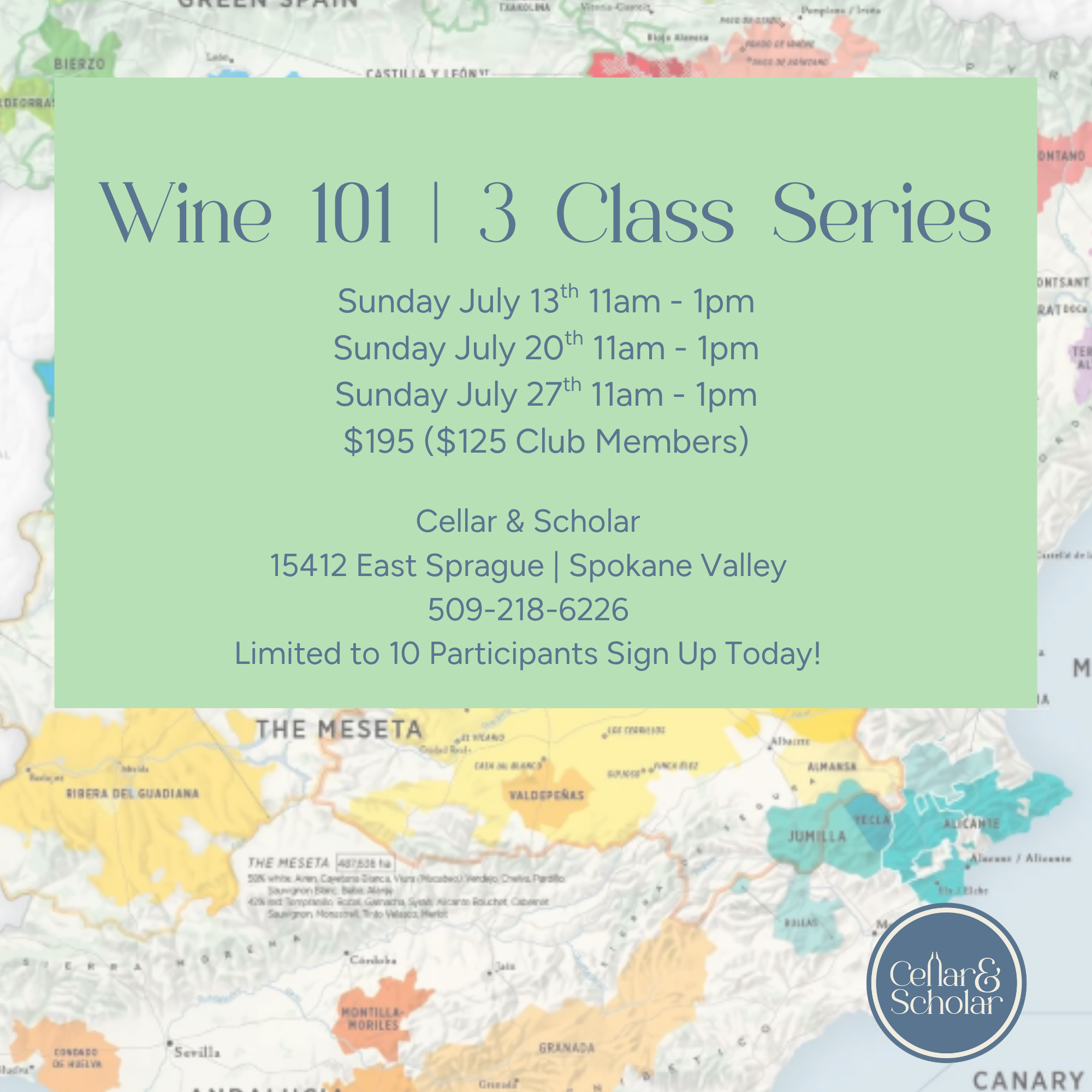Wine 101 | 3 Class Series @ Cellar & Scholar