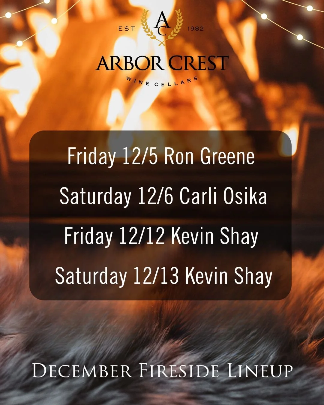 Fireside Live Music @ Arbor Crest