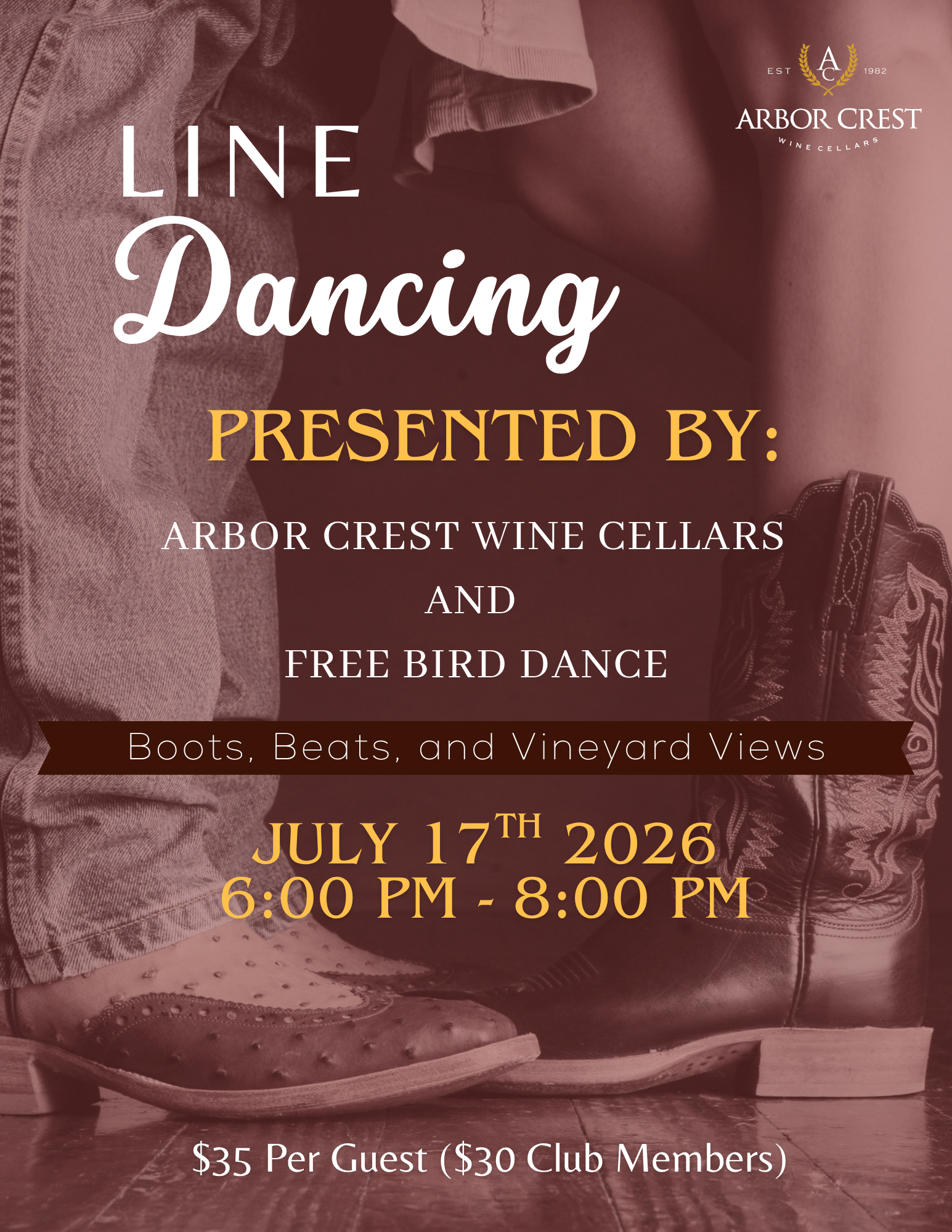 Line Dancing Class | Wine and Dancing at Arbor Crest