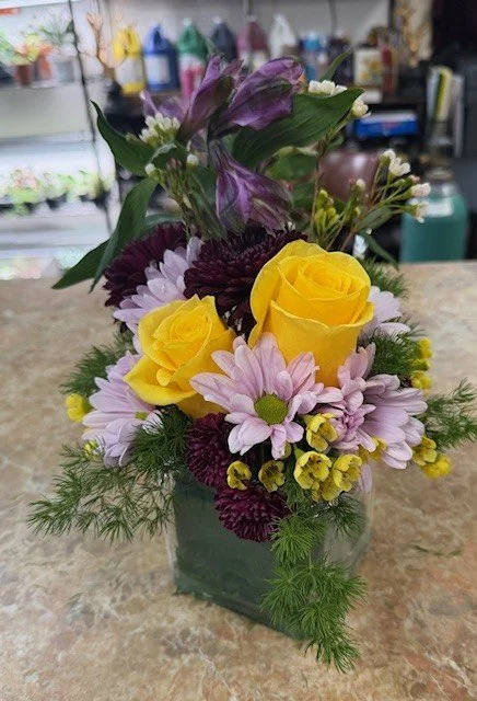 Petite Vibrant Desk Floral Arrangement