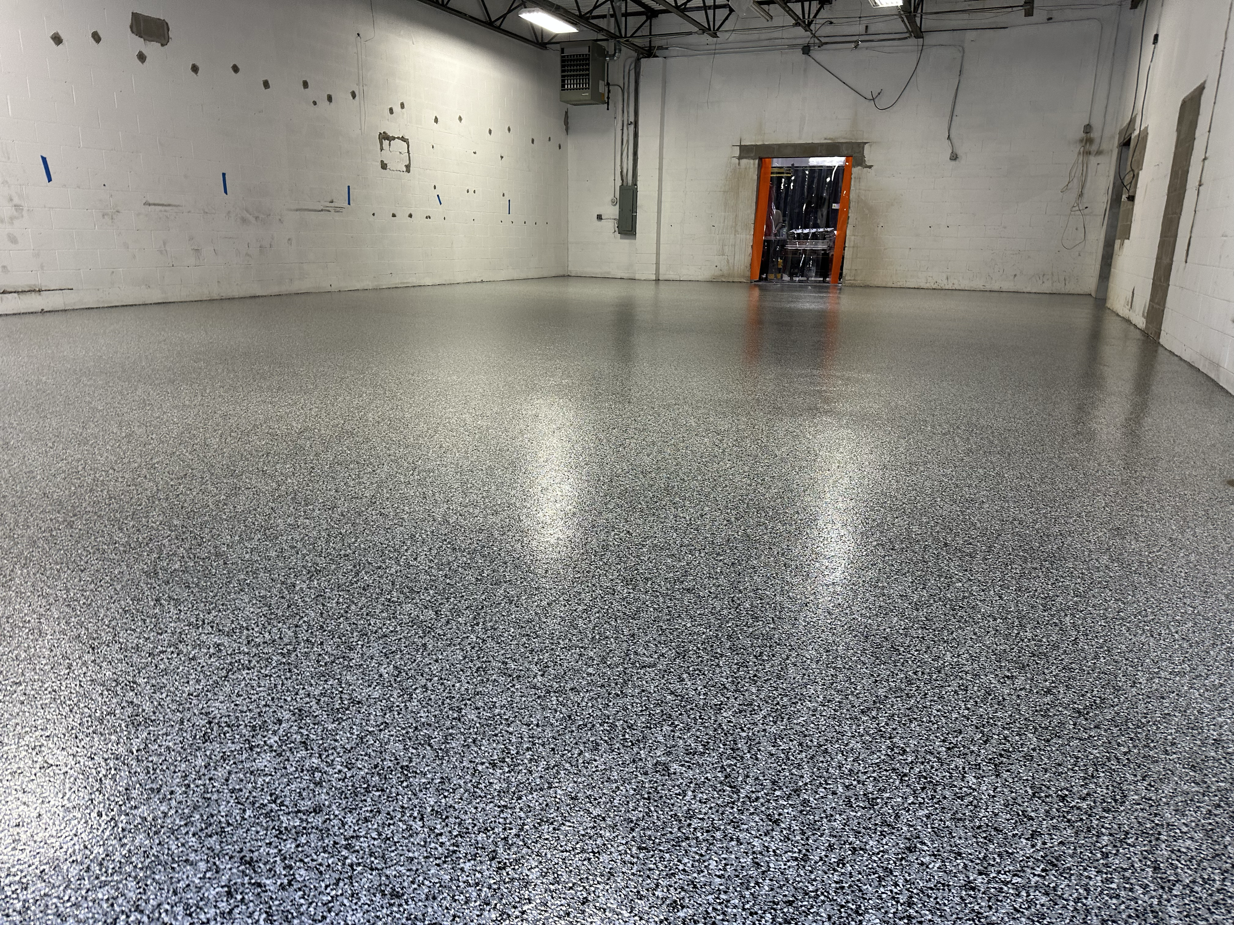 Warehouse Epoxy Flake Floor Bohemia