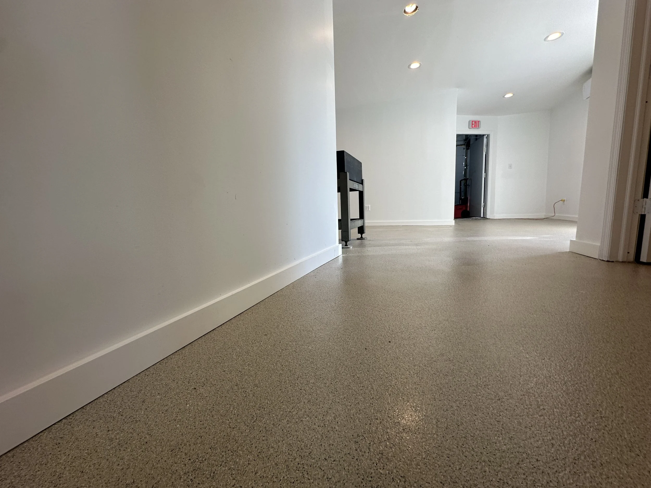Office with an Epoxy Flake Floor