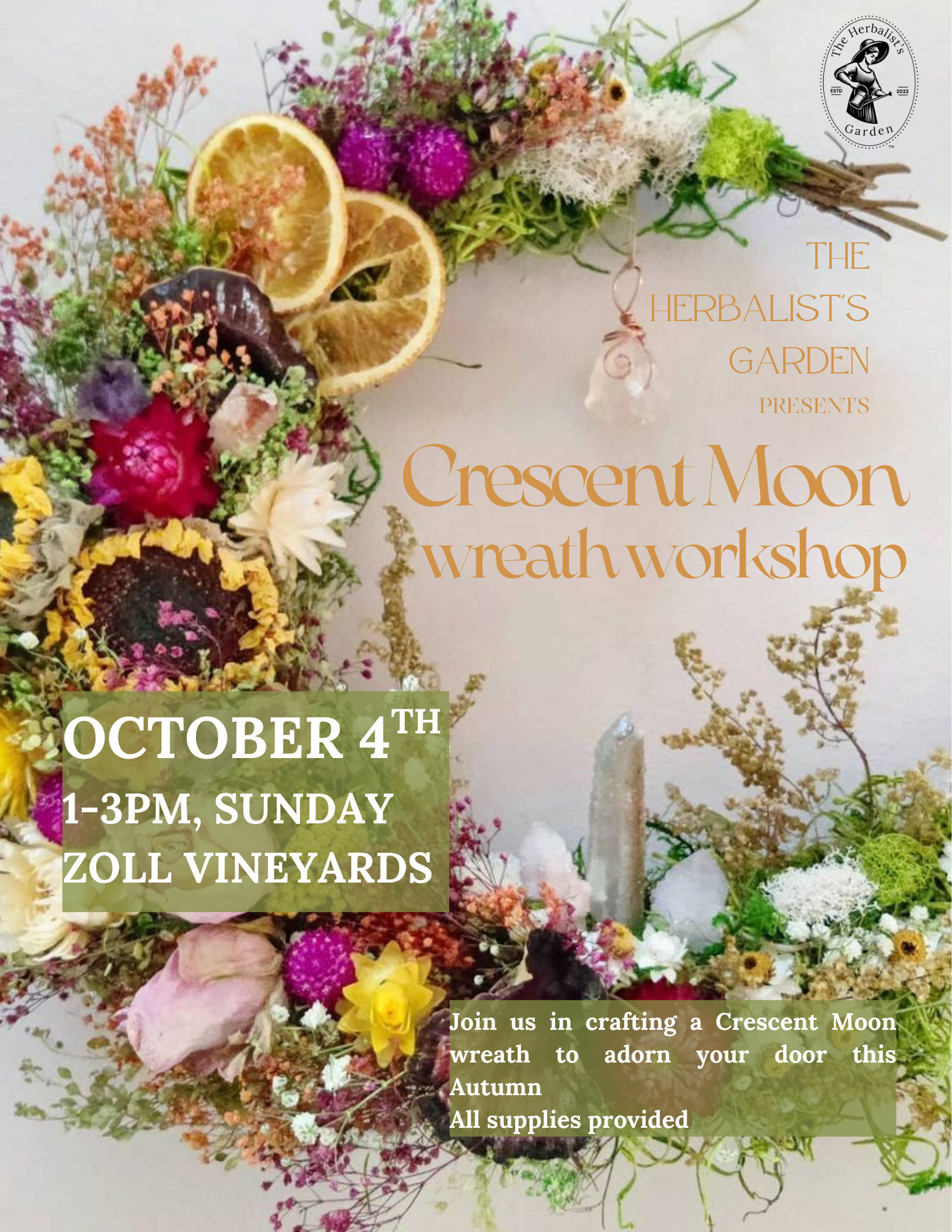 Crescent Moon Wreath Workshop